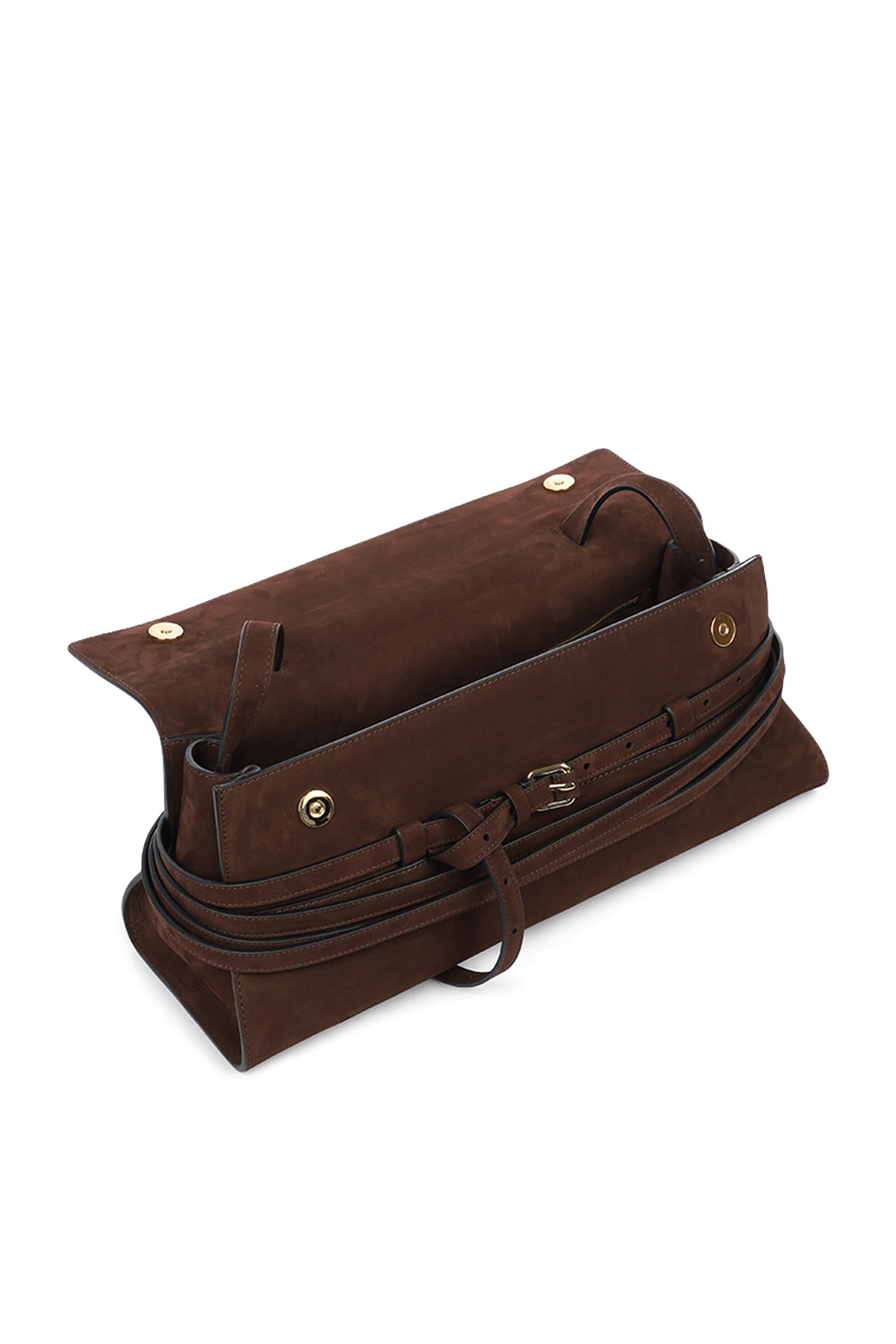 Tie Me Embossed-Logo Shoulder Bag