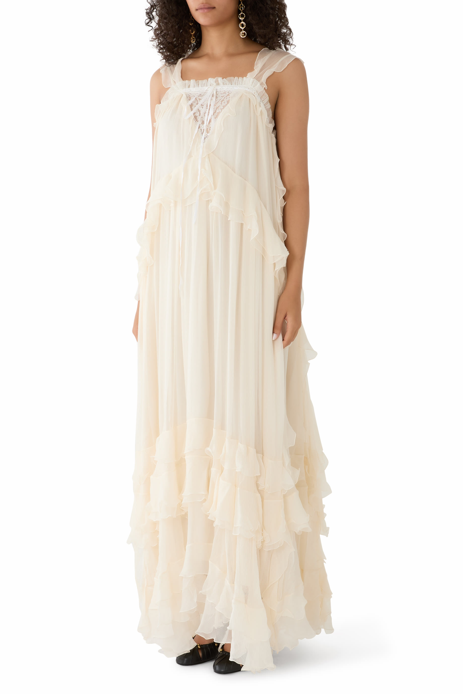 Sleeveless Layered Long Dress