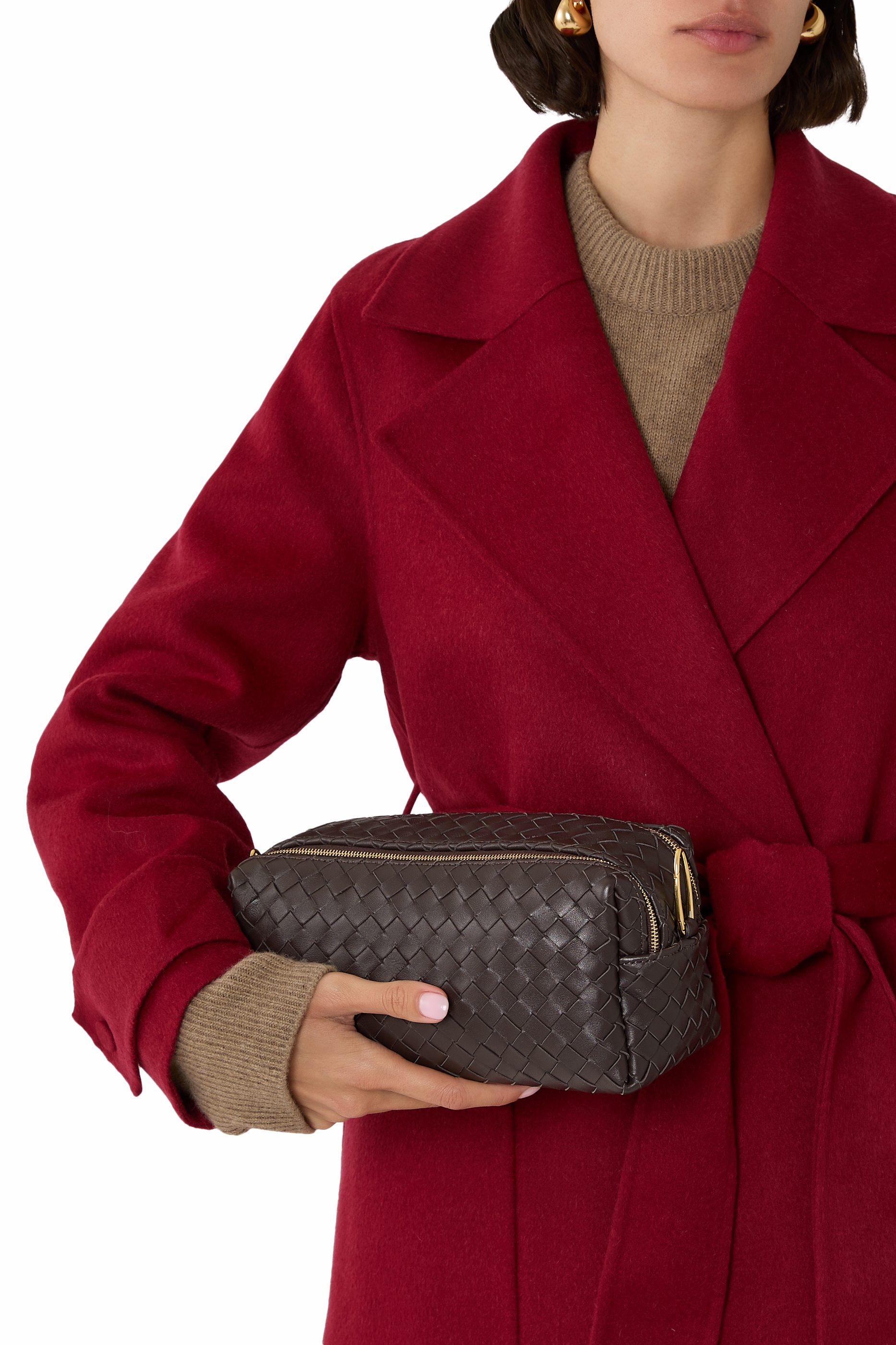 Trousse Chain Woven Leather Bag