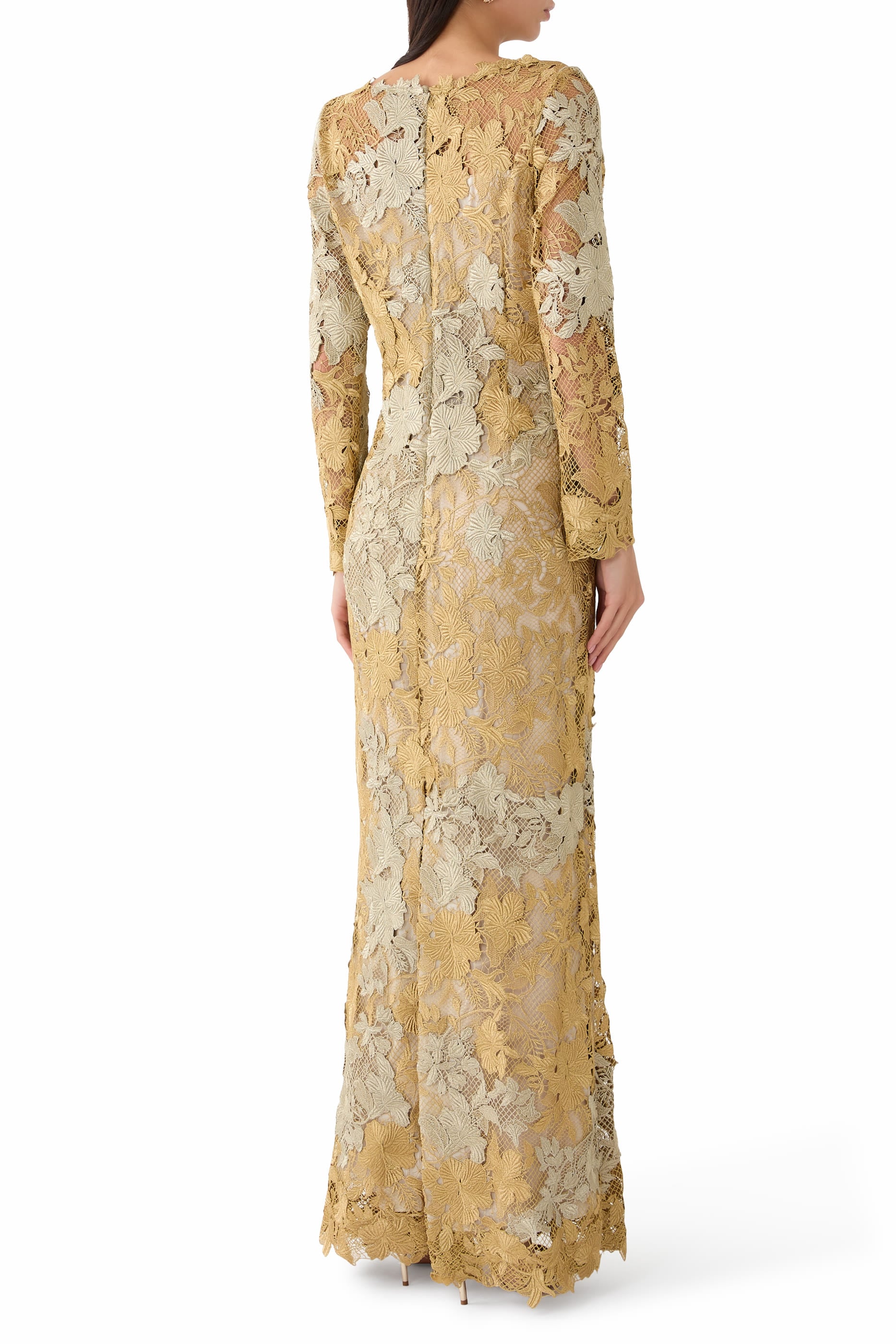 Hibiscus Guipure Gown