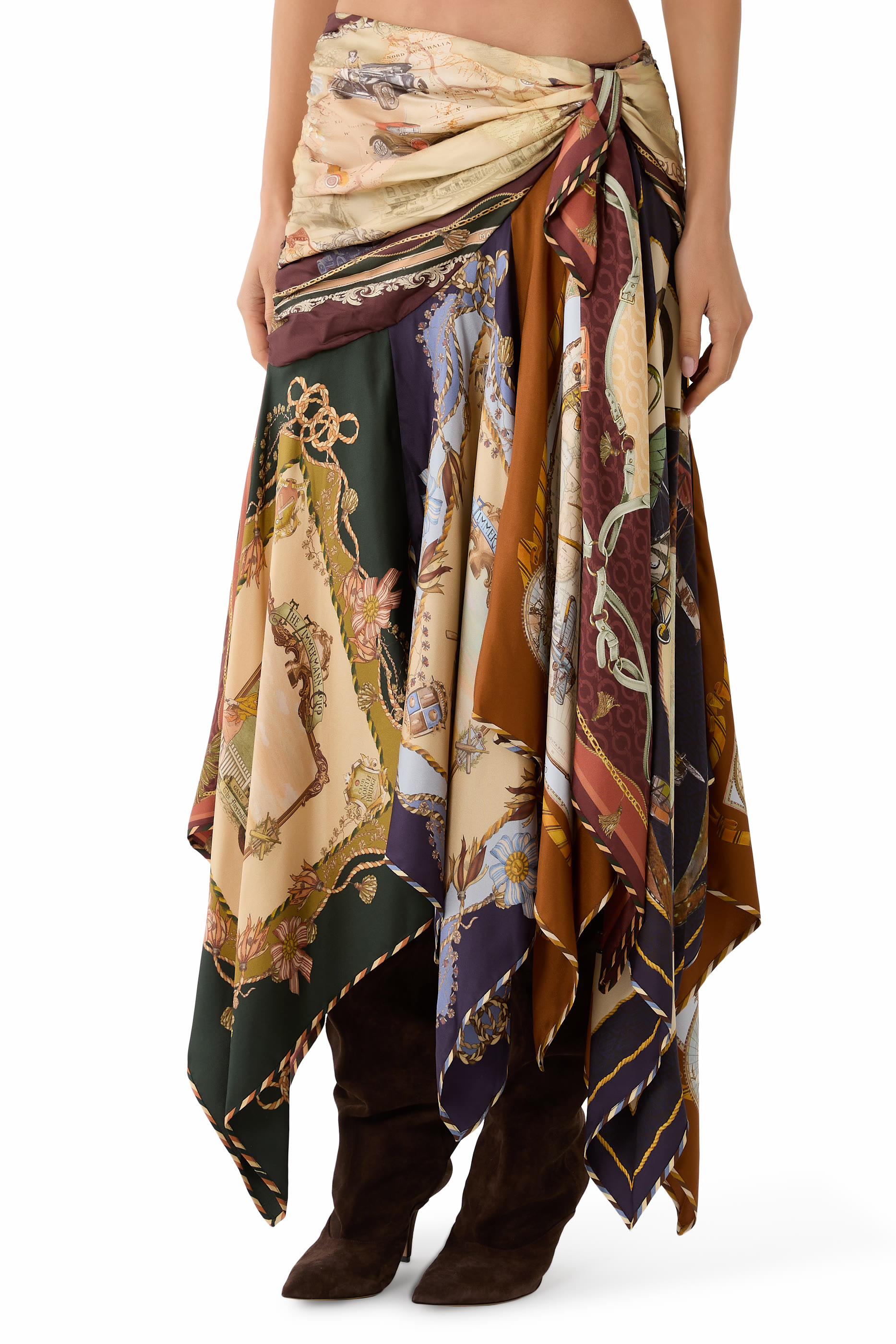 Valiant Draped Scarf Skirt 