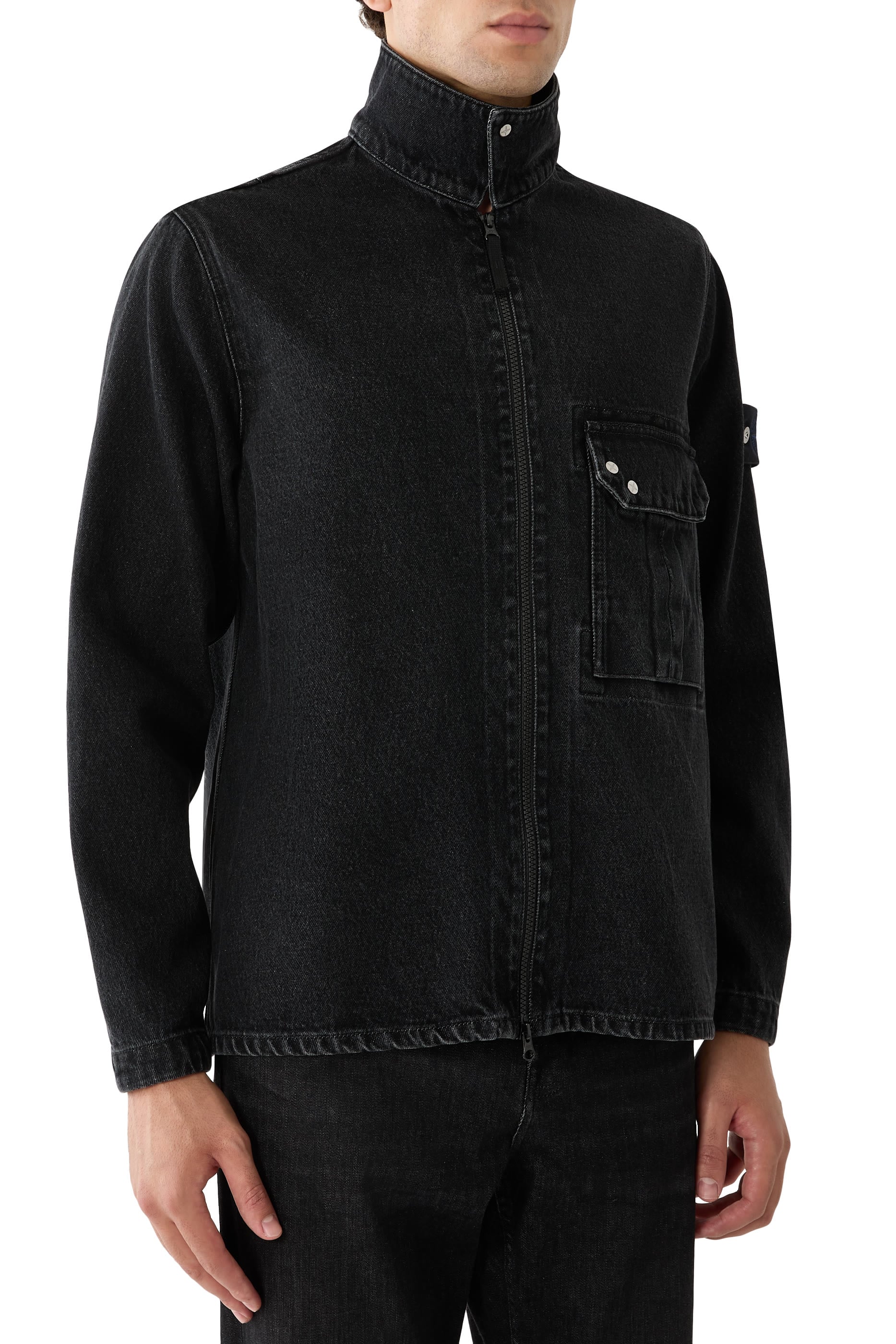 Logo Badge Zip-Fastening Overshirt