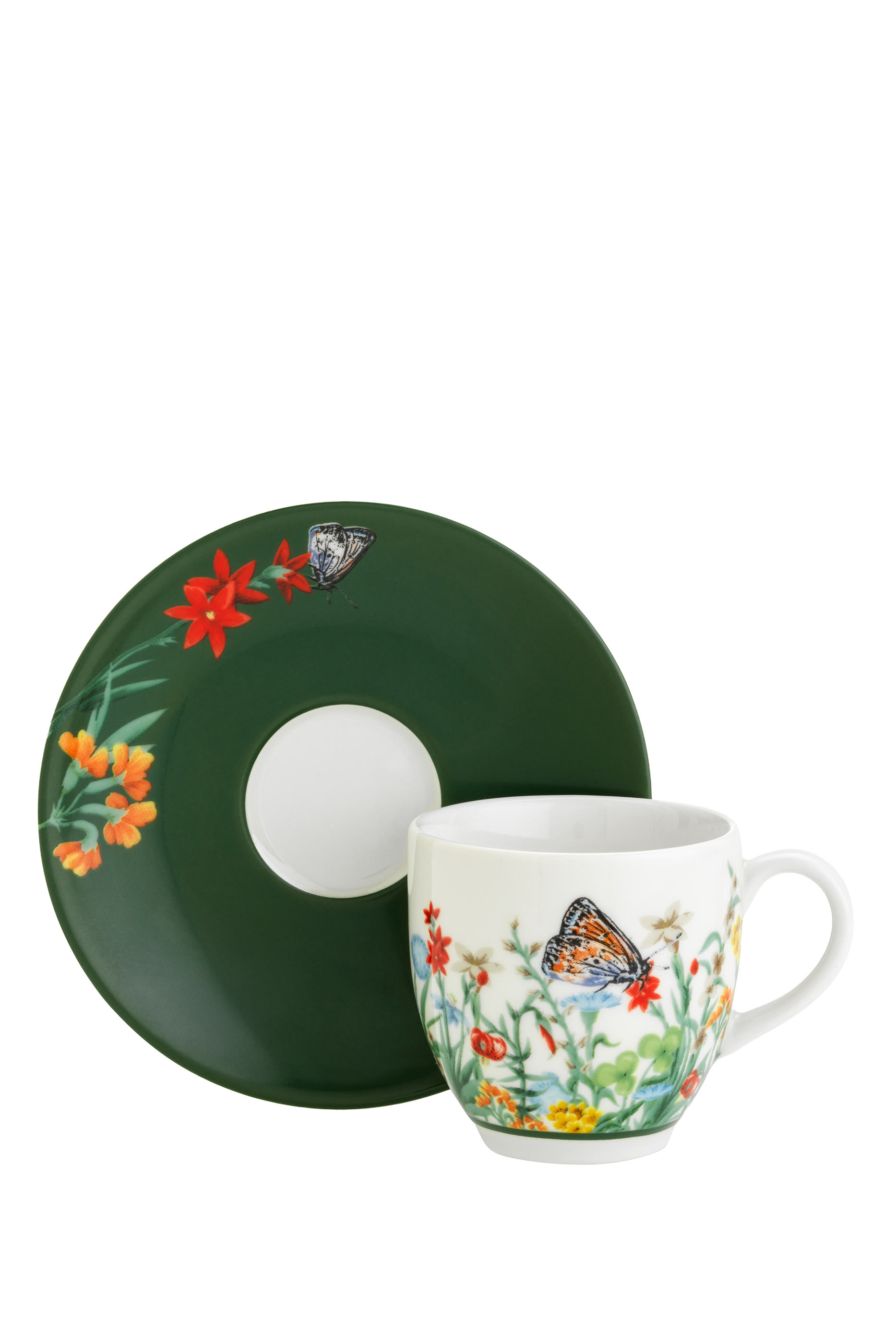 Jardin De Papillons Espresso Cup & Saucer