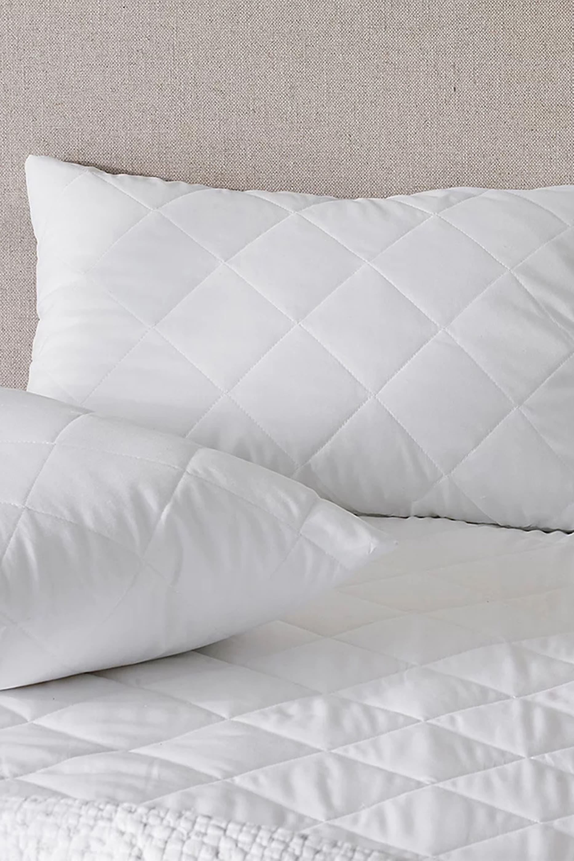 Pure Cotton Quilted Luxury Pair Pillow Protectors - Set of 2
