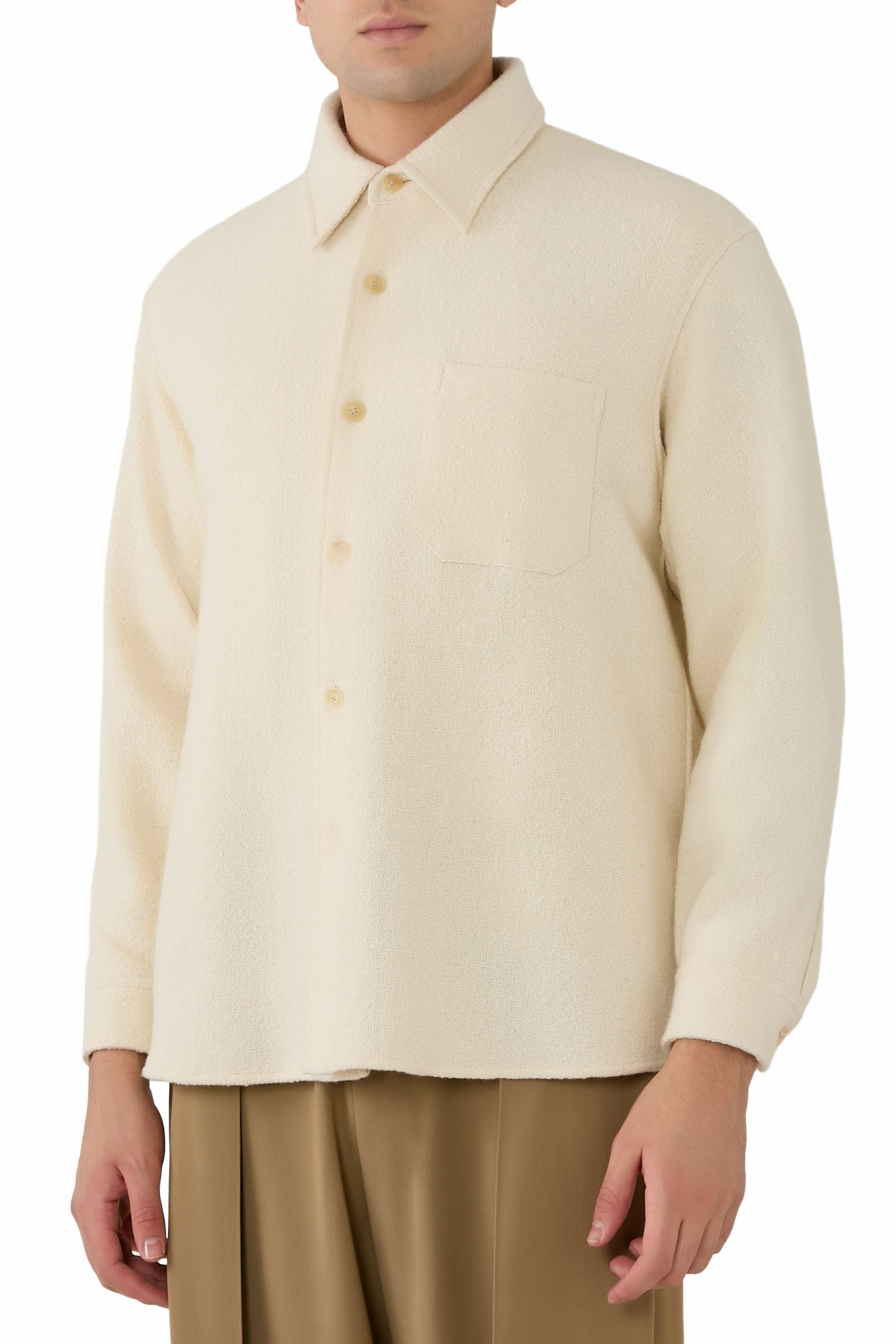 Homespun Tweed Shirt Blouson