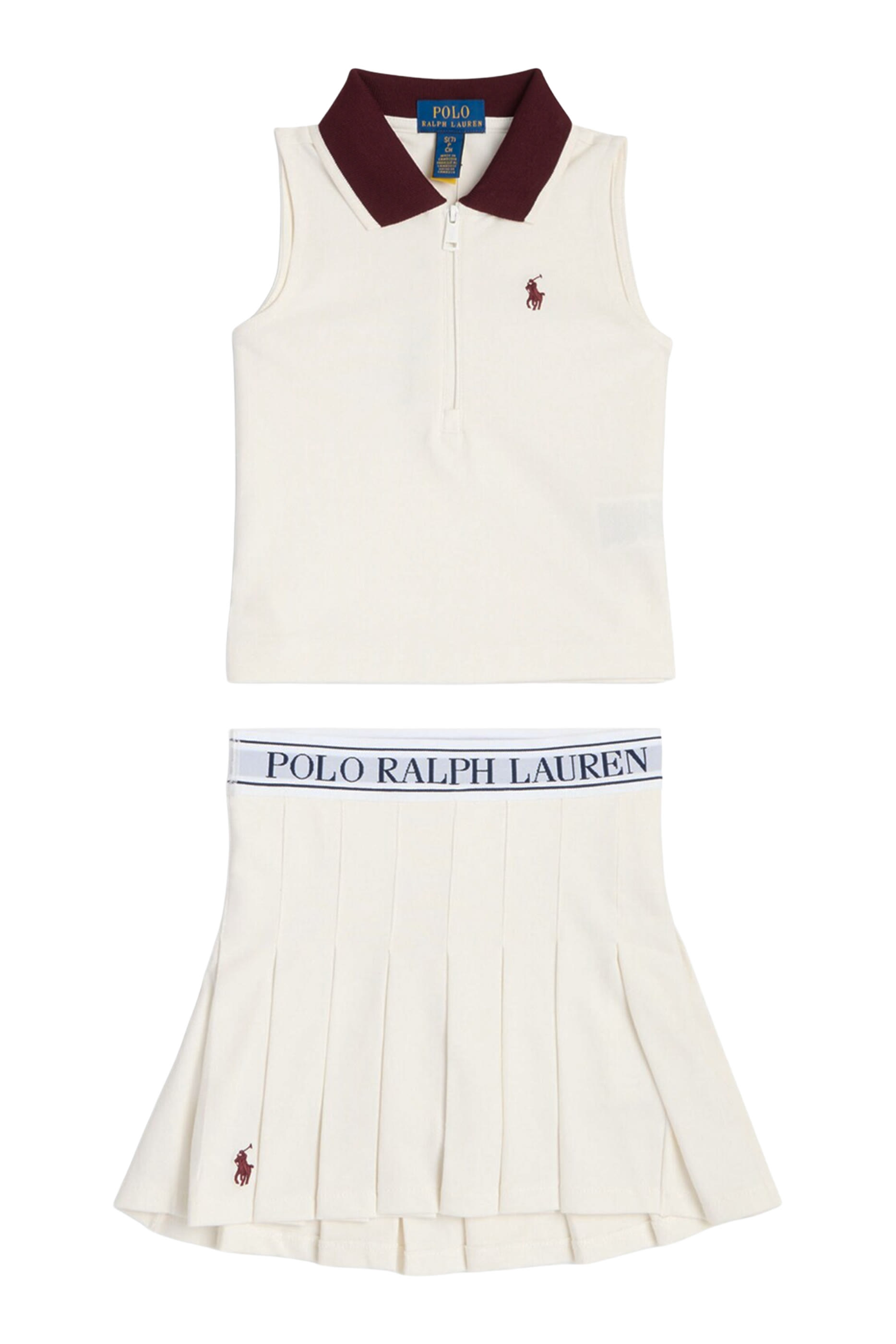 Kids Logo Boxy Polo Shirt and Skorts Set