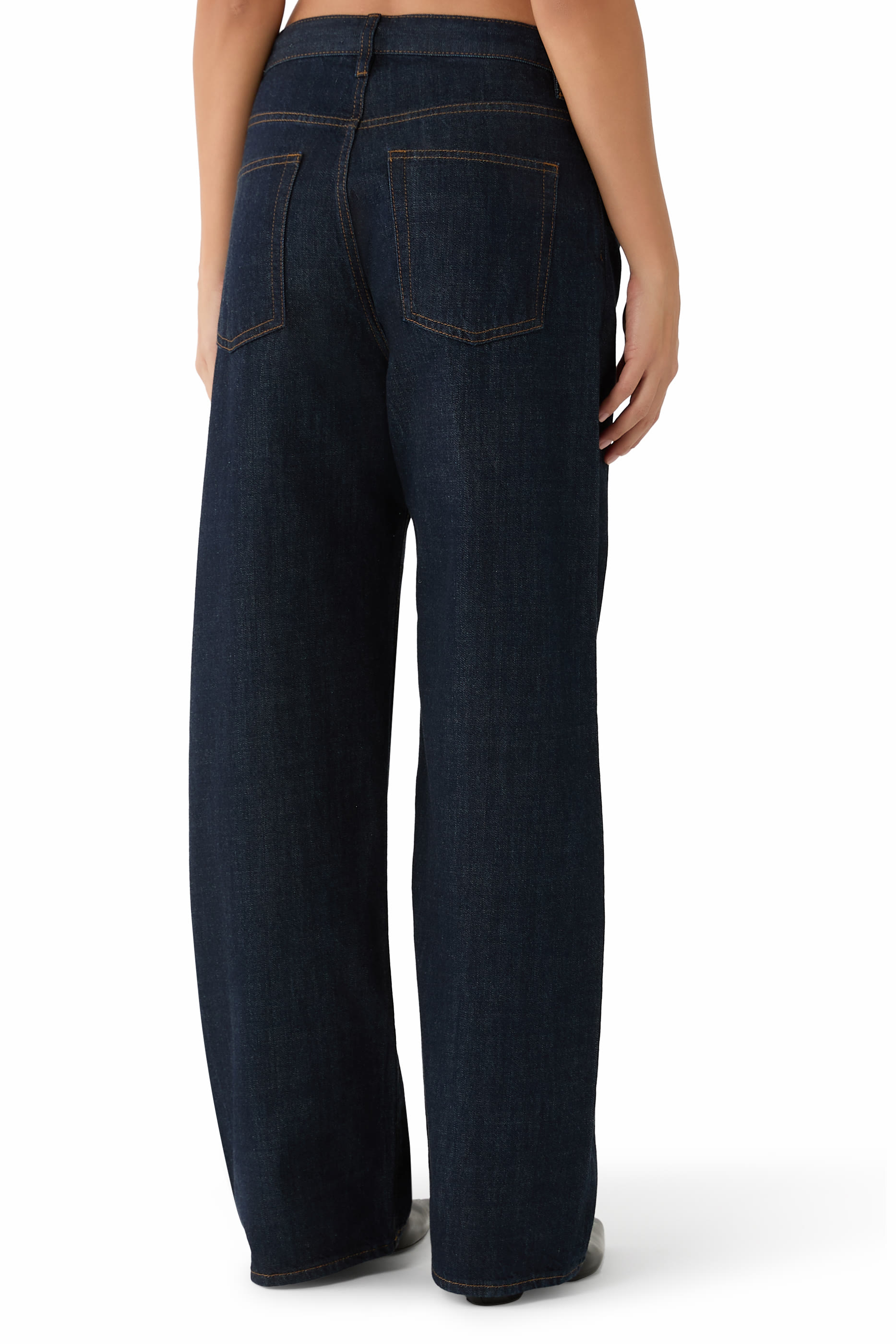  Off Duty Drawstring Bow Jeans