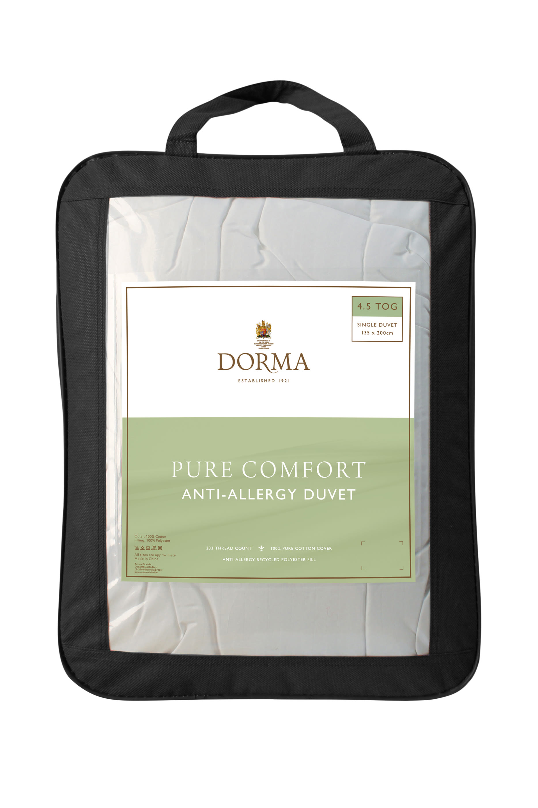 Pure Comfort Anti-Allergy 10.5 Tog Duvet