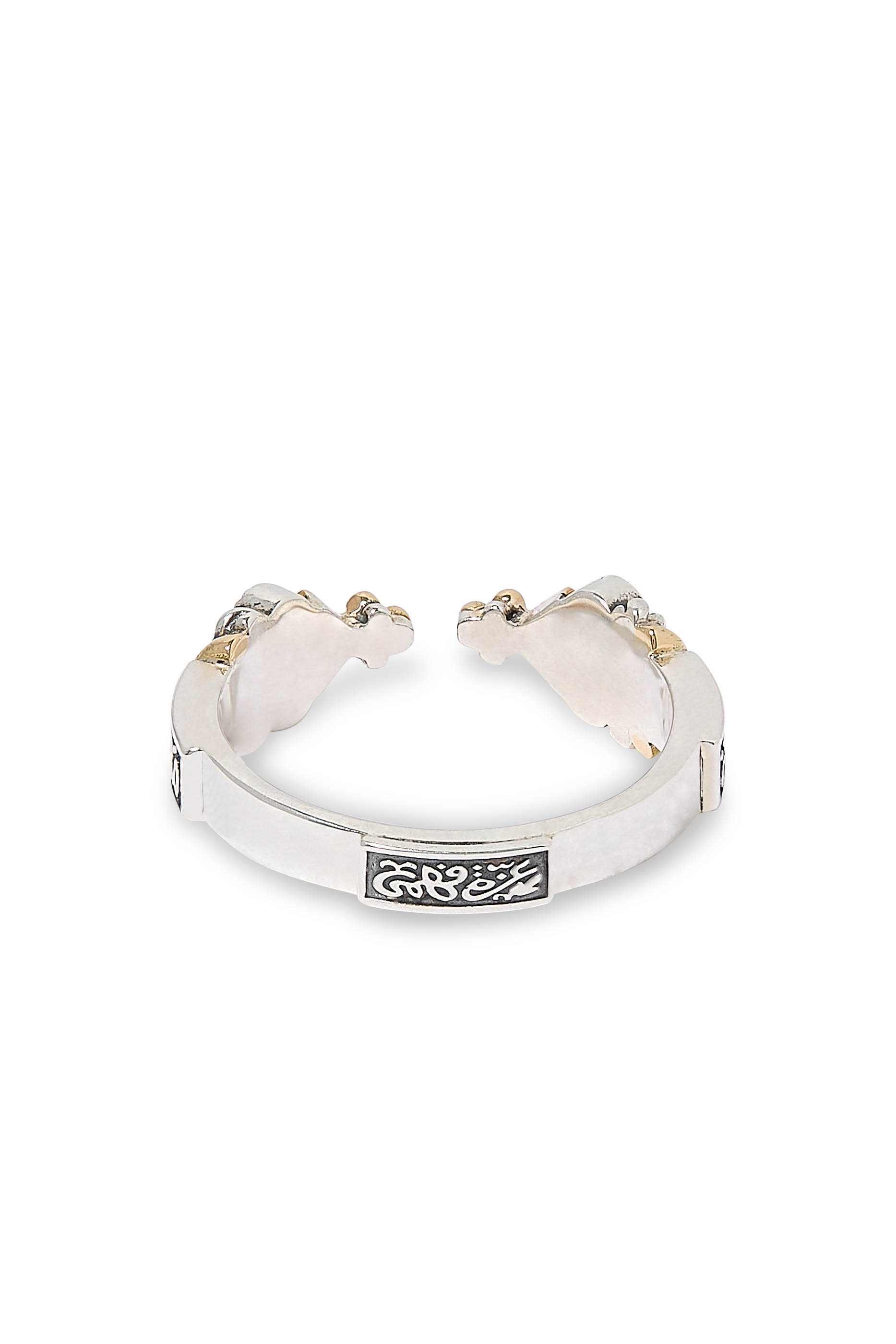 Mercy Open Ring, 18K Yellow Gold, Sterling Silver & Cubic Zirconia