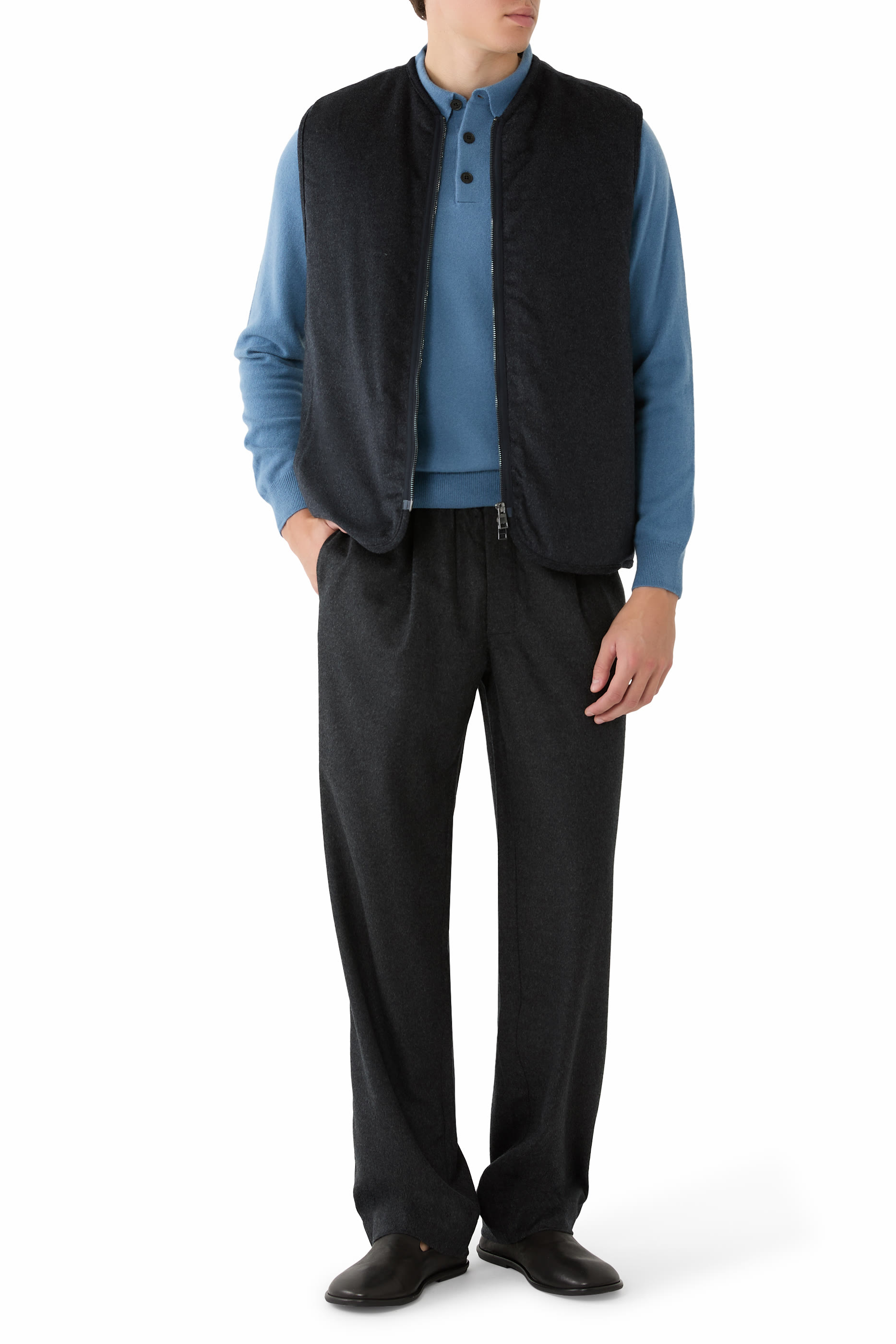 Straight Drawstring Trousers 