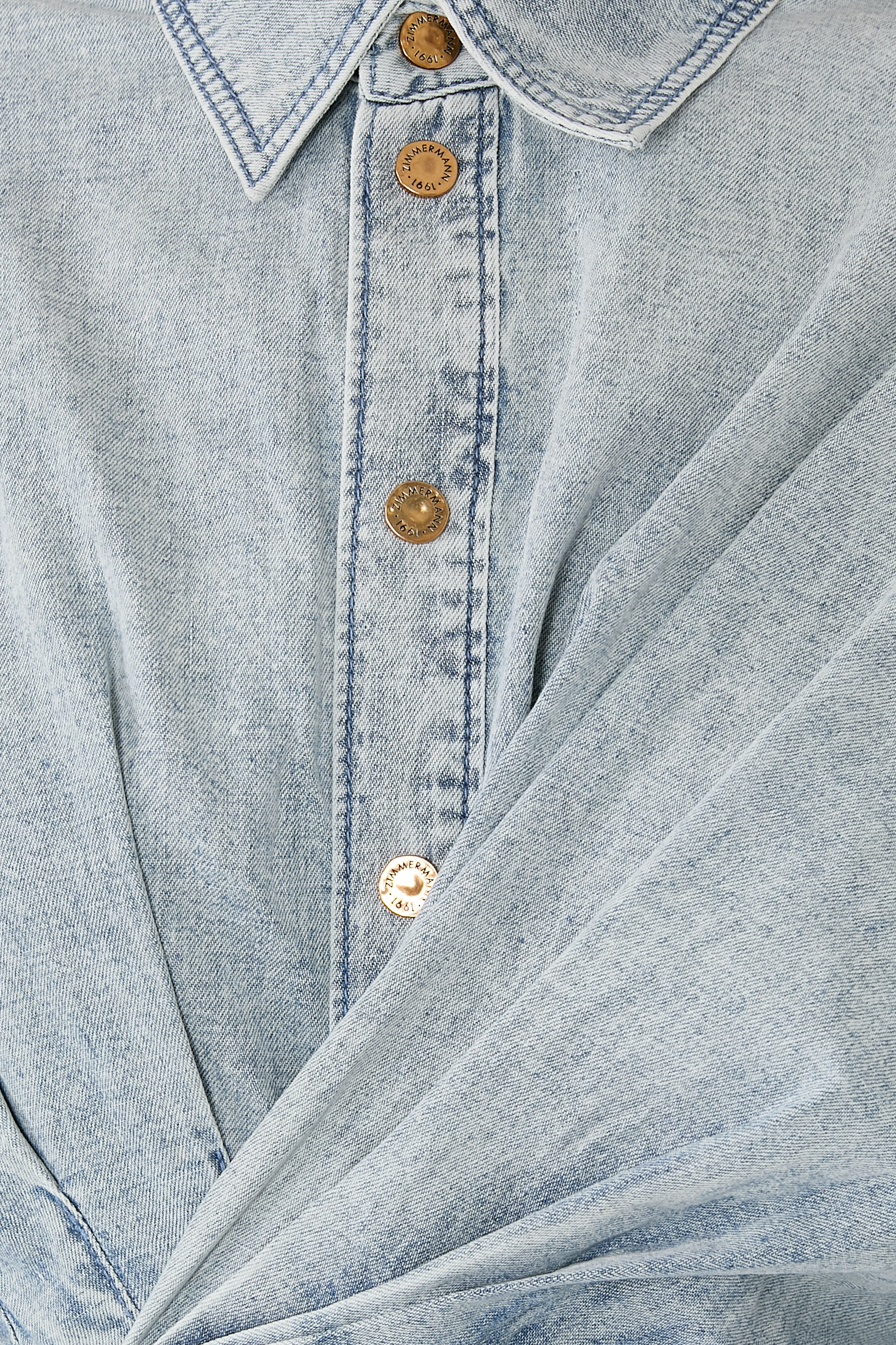 Rebellion Denim Wrap Mini Dress 