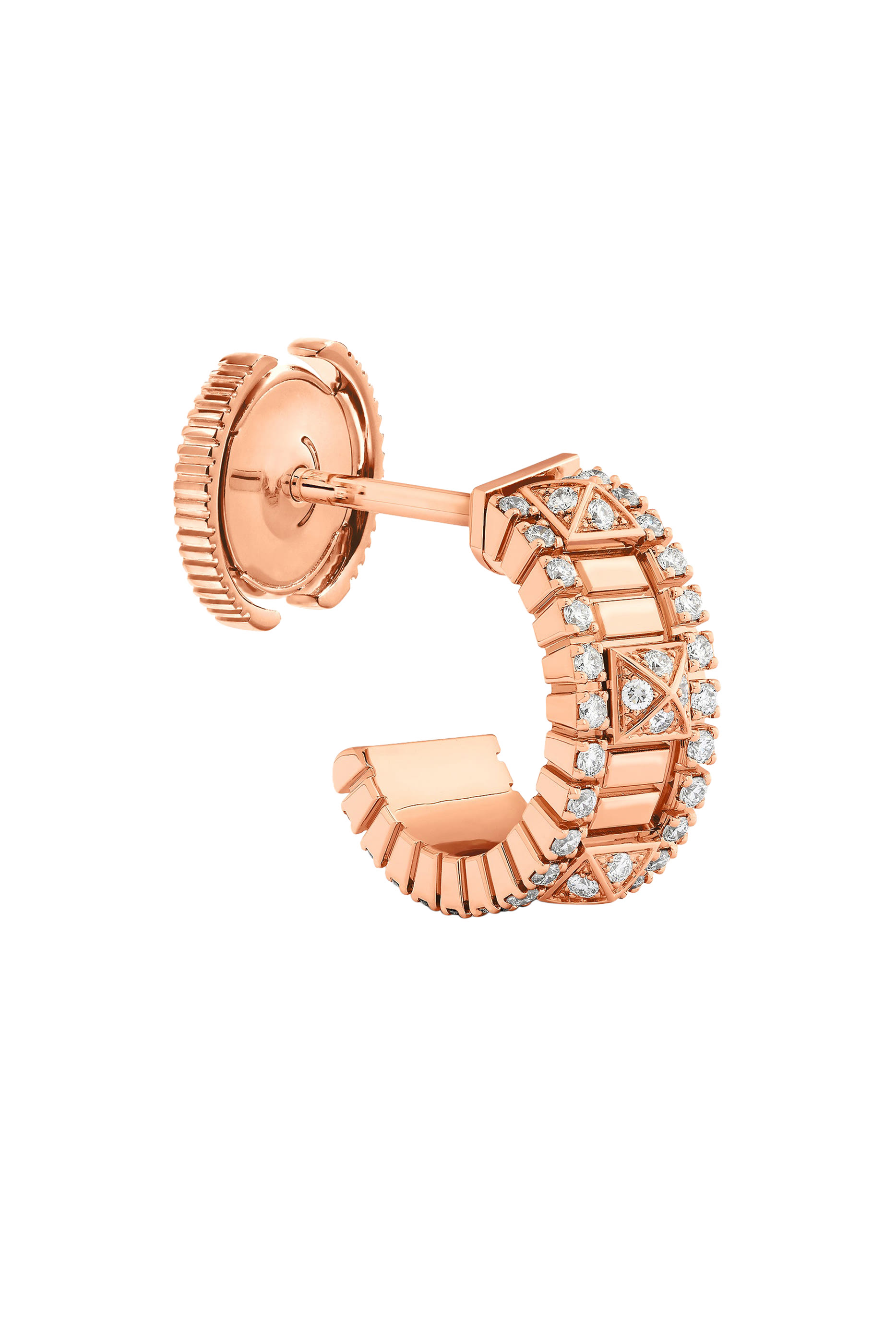 LIFE Full Diamond Mini Hoop Earrings, 18K Rose Gold & Diamonds