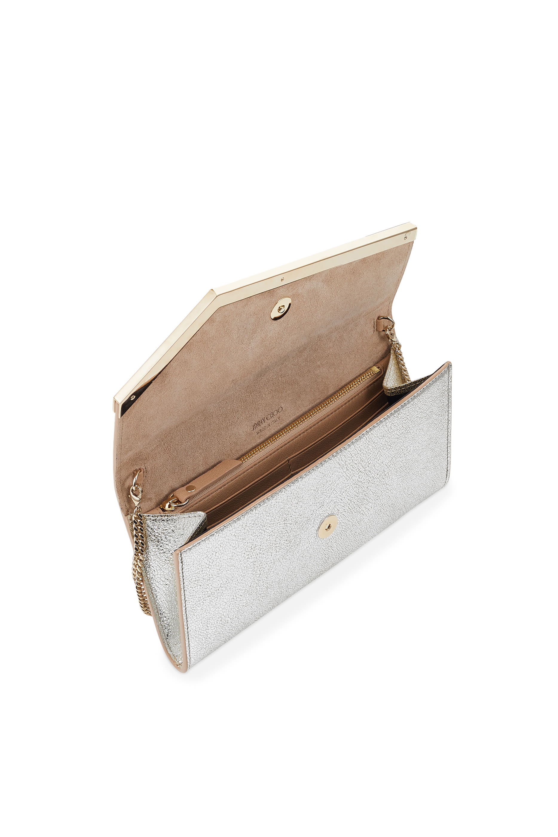 Emmie Glitter Leather Clutch Bag