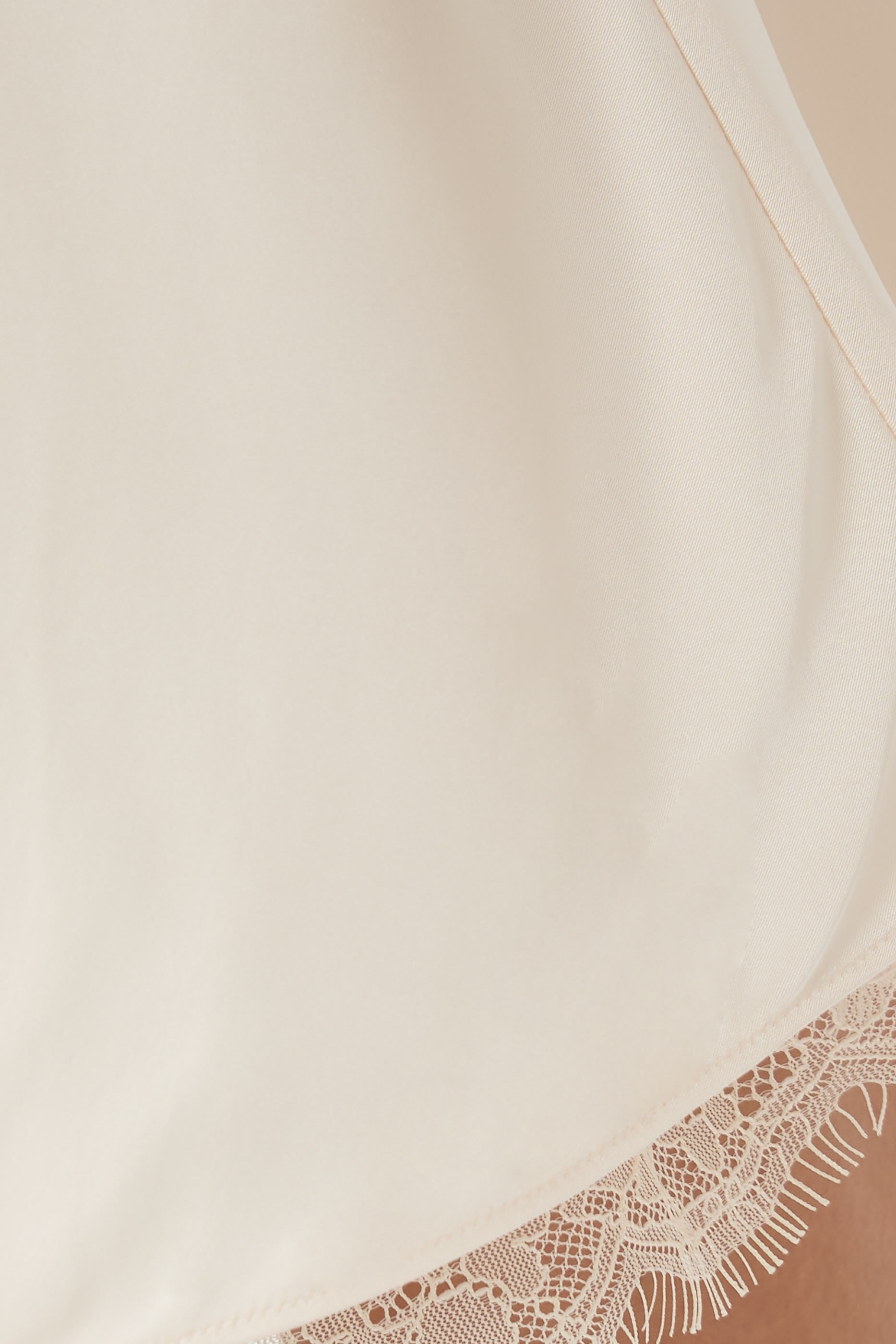 Pull On Slip Skirt with Lace Trim