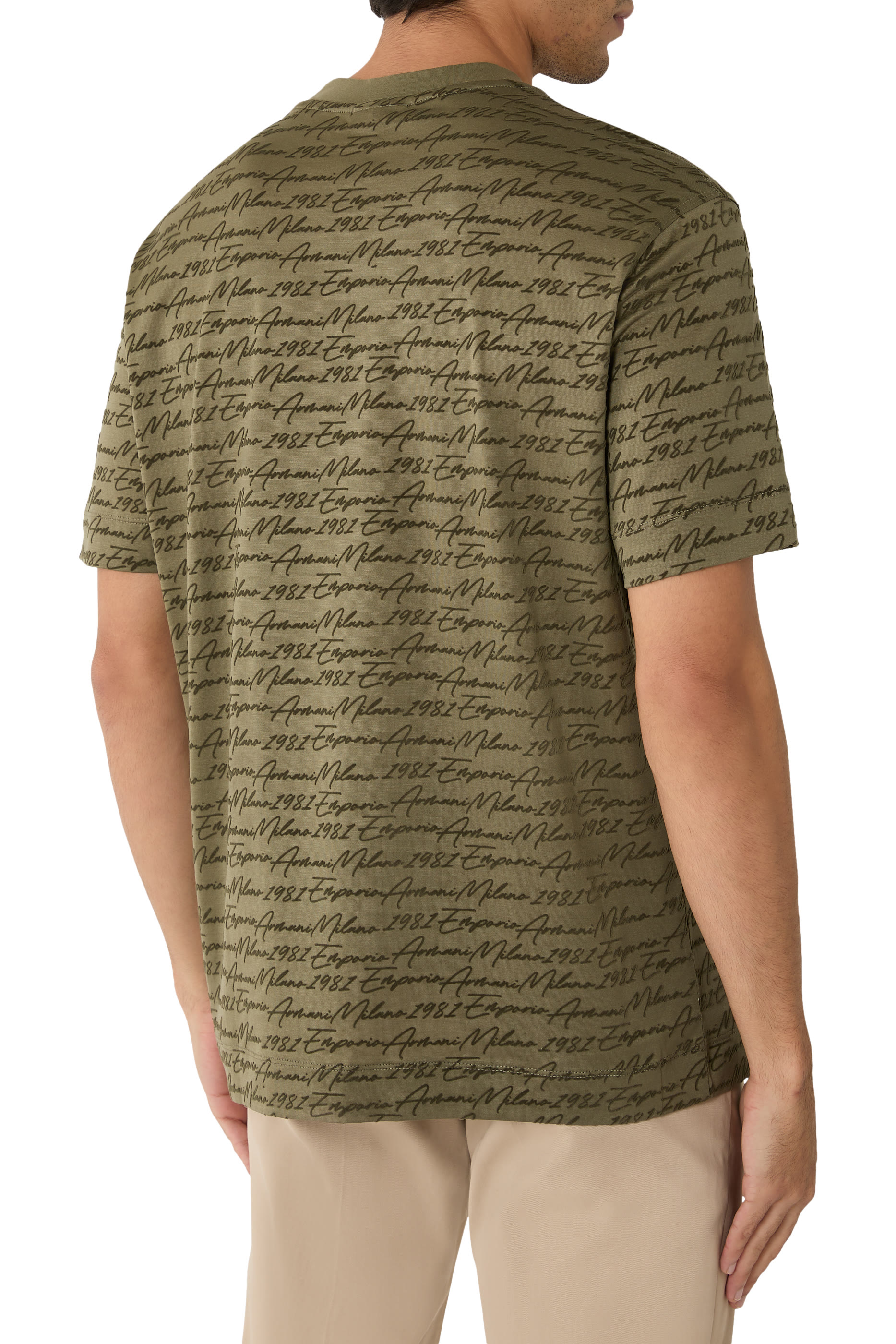  All-Over Flocked Logo T-Shirt 