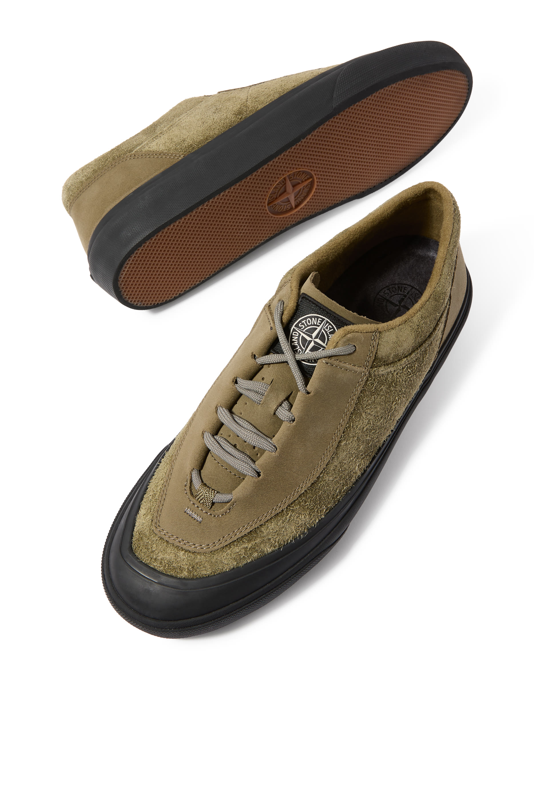  Low-Top Sneakers with Compass Logo Patch