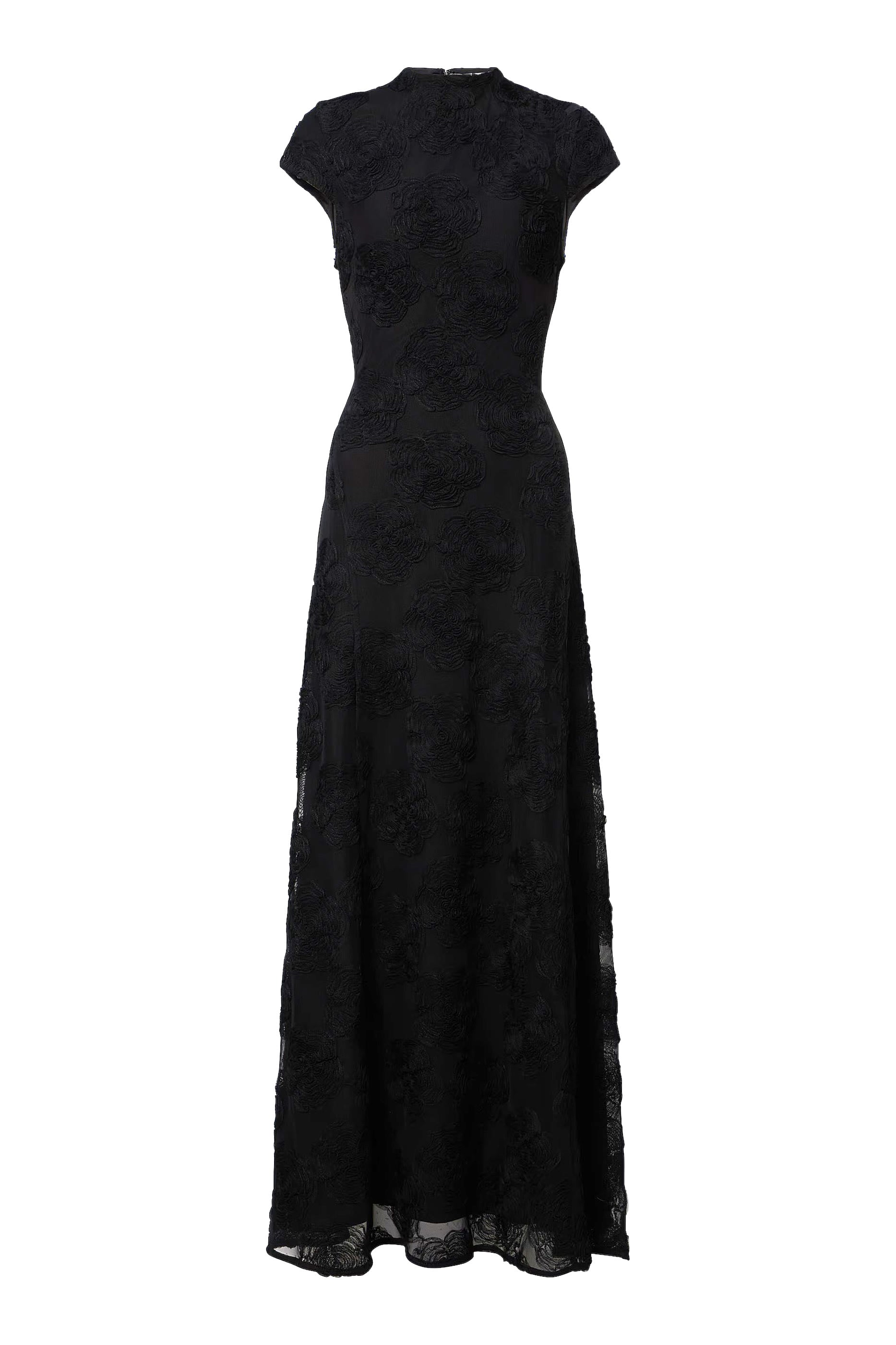Flower Mesh Maxi Dress