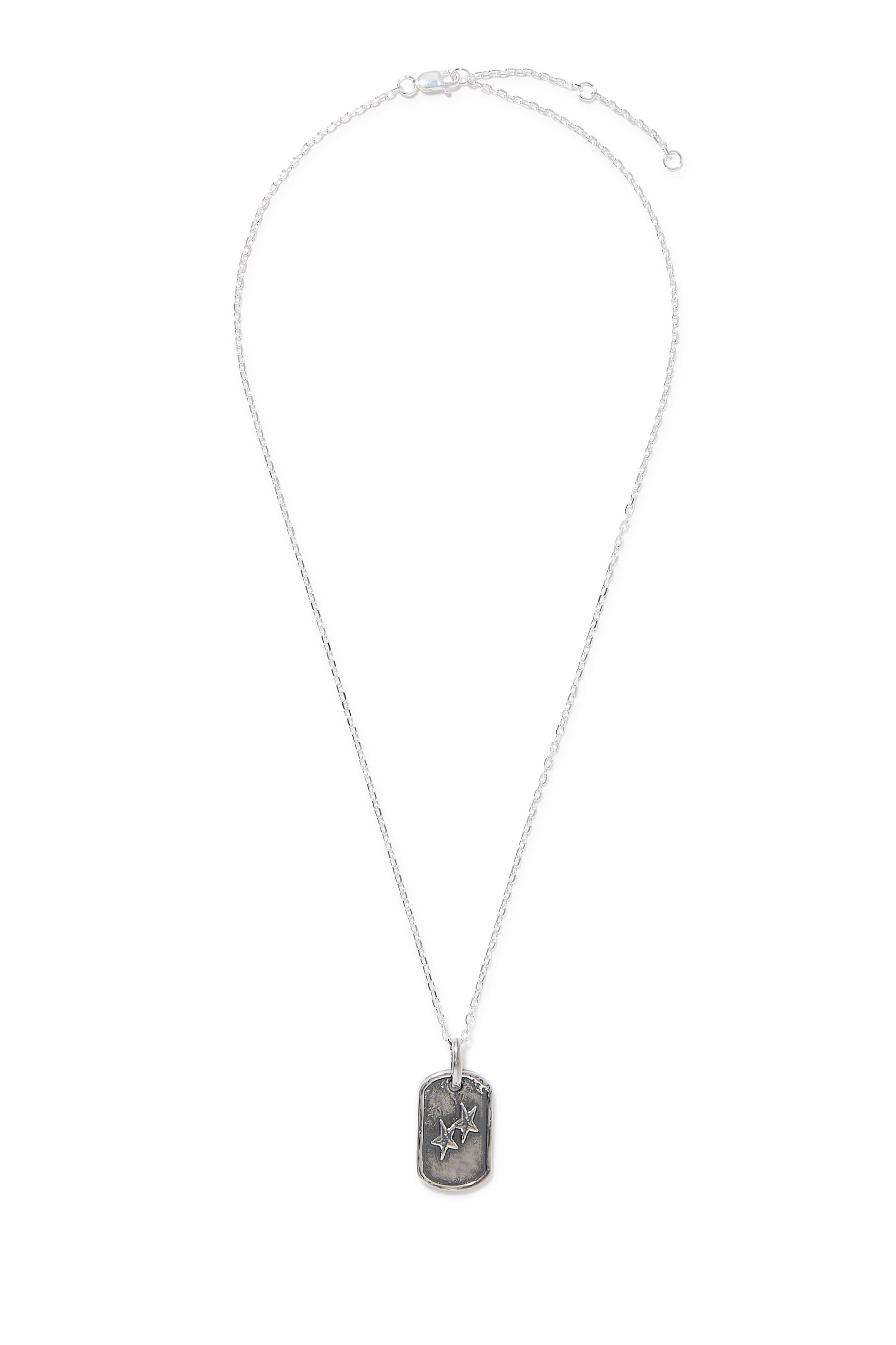 Dog Tag Necklace, 925 Sterling Silver
