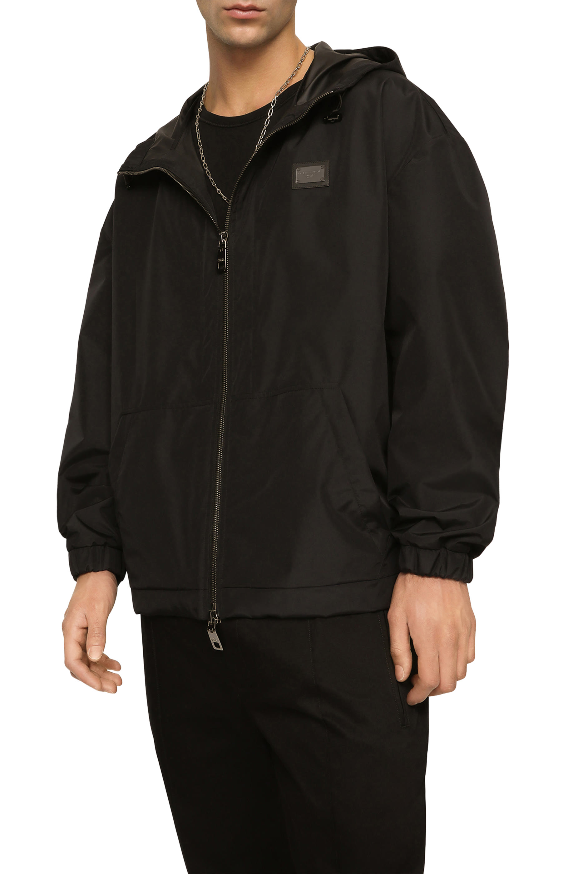 Logo Tag Hooded Jacket