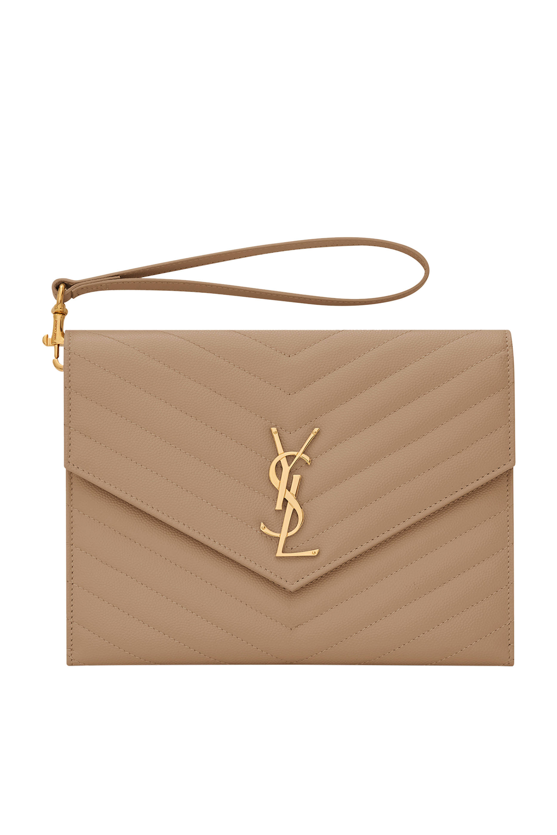  Cassandre Matelassé Flap Pouch in Grain De Poudre Leather