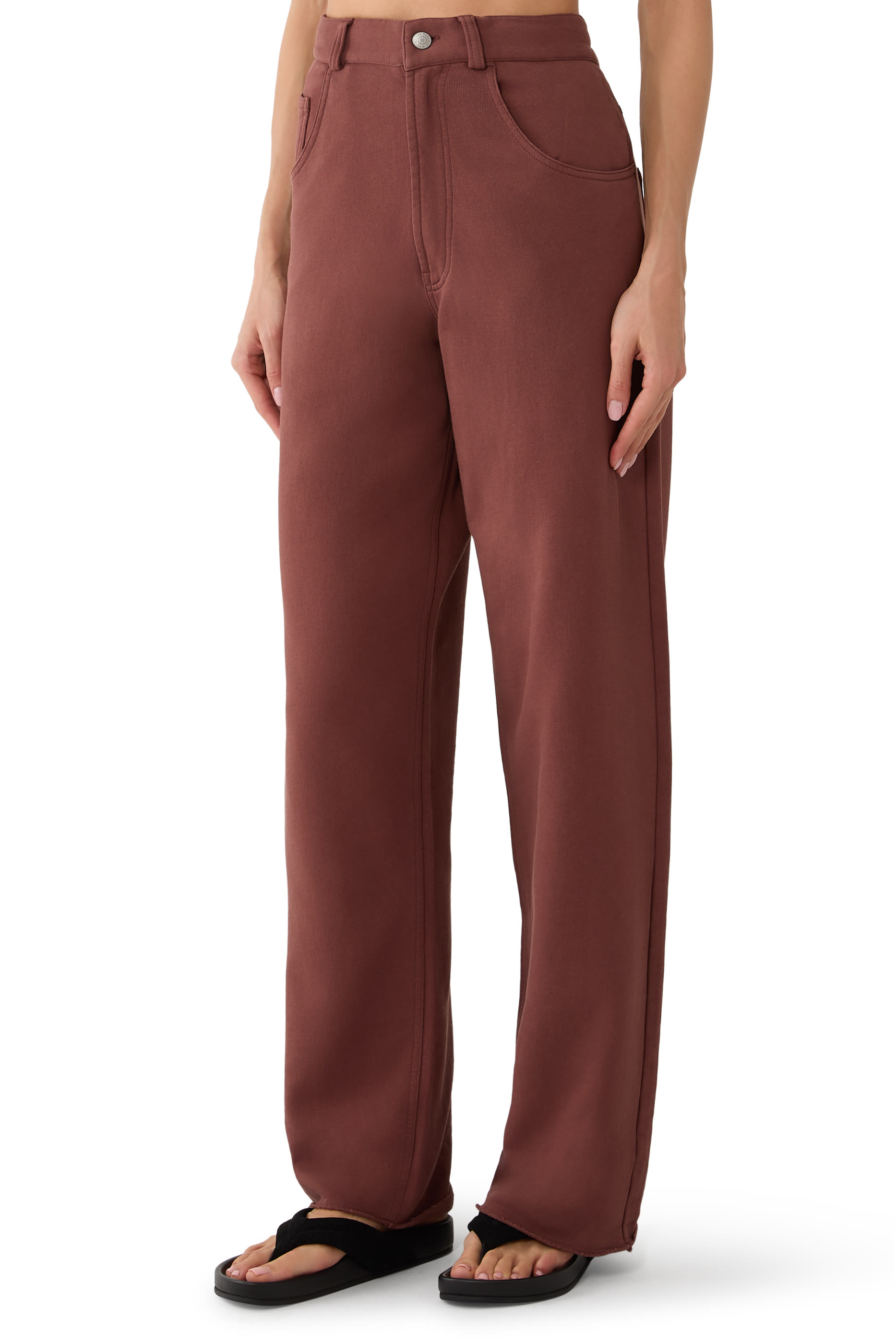Raw-Edge Legs Trousers
