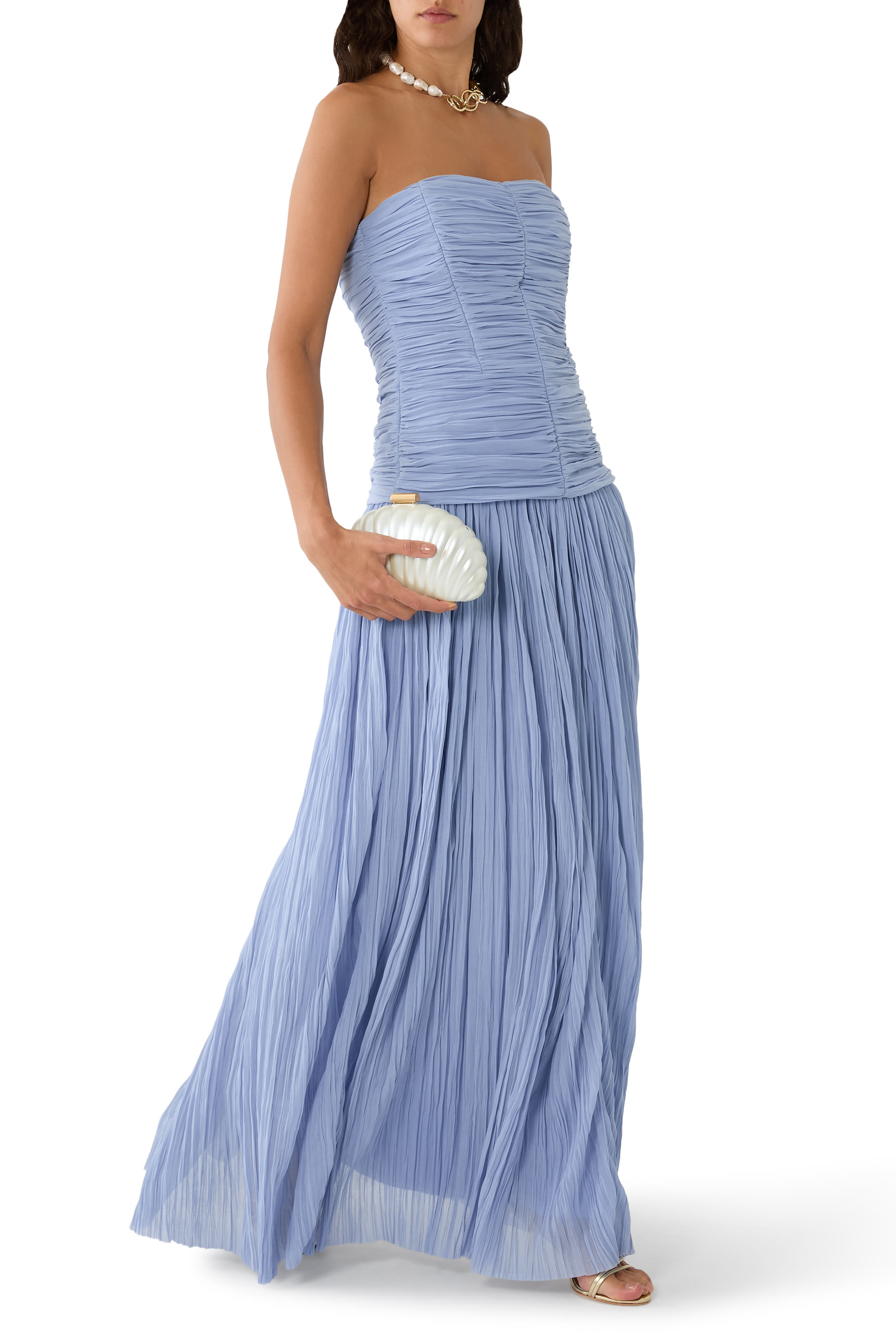 Danielle Crinkle Jersey Bustier Gown