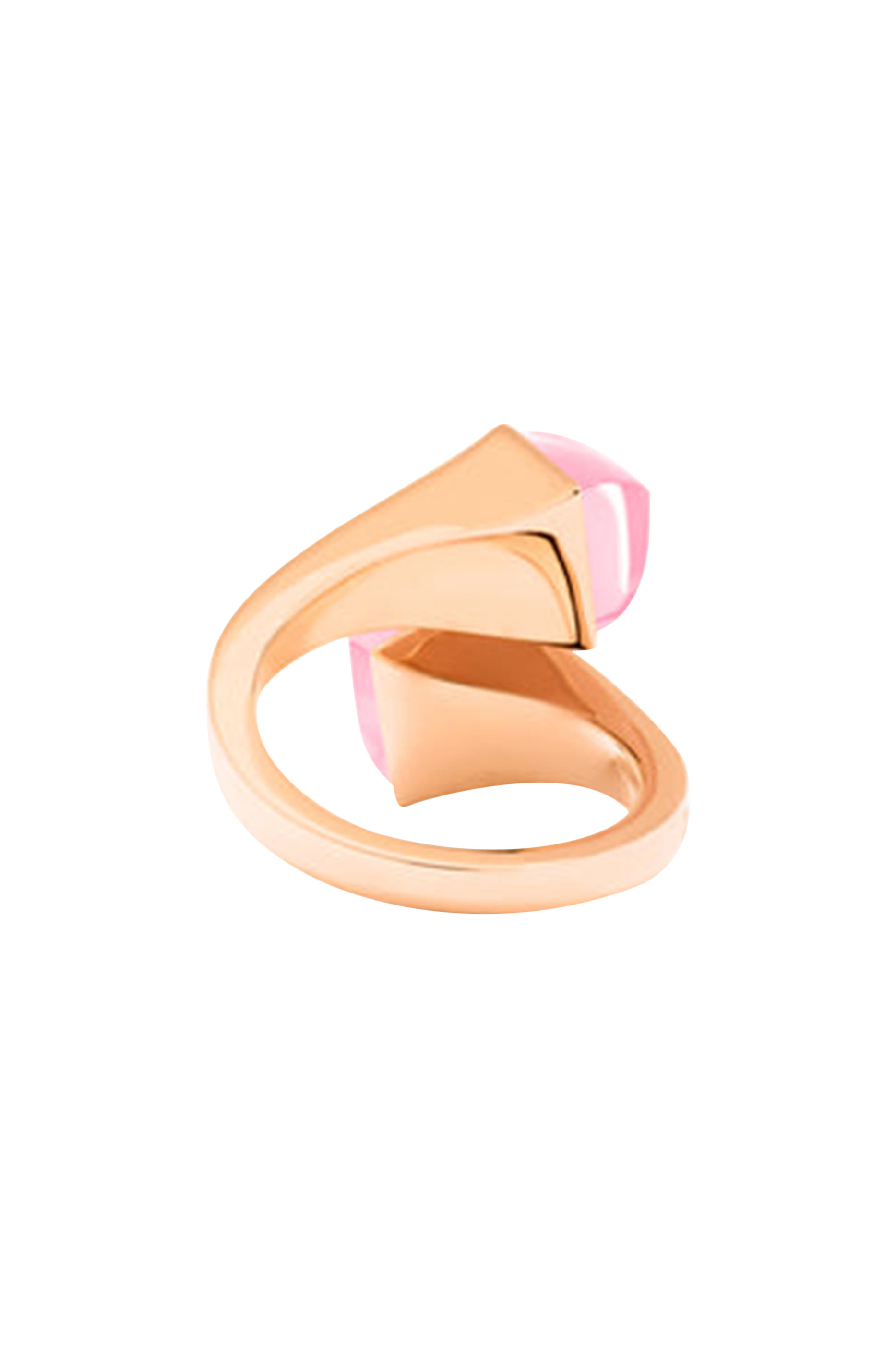  Cleo Ring, 18K Rose Gold with Diamonds & Pink Quartz