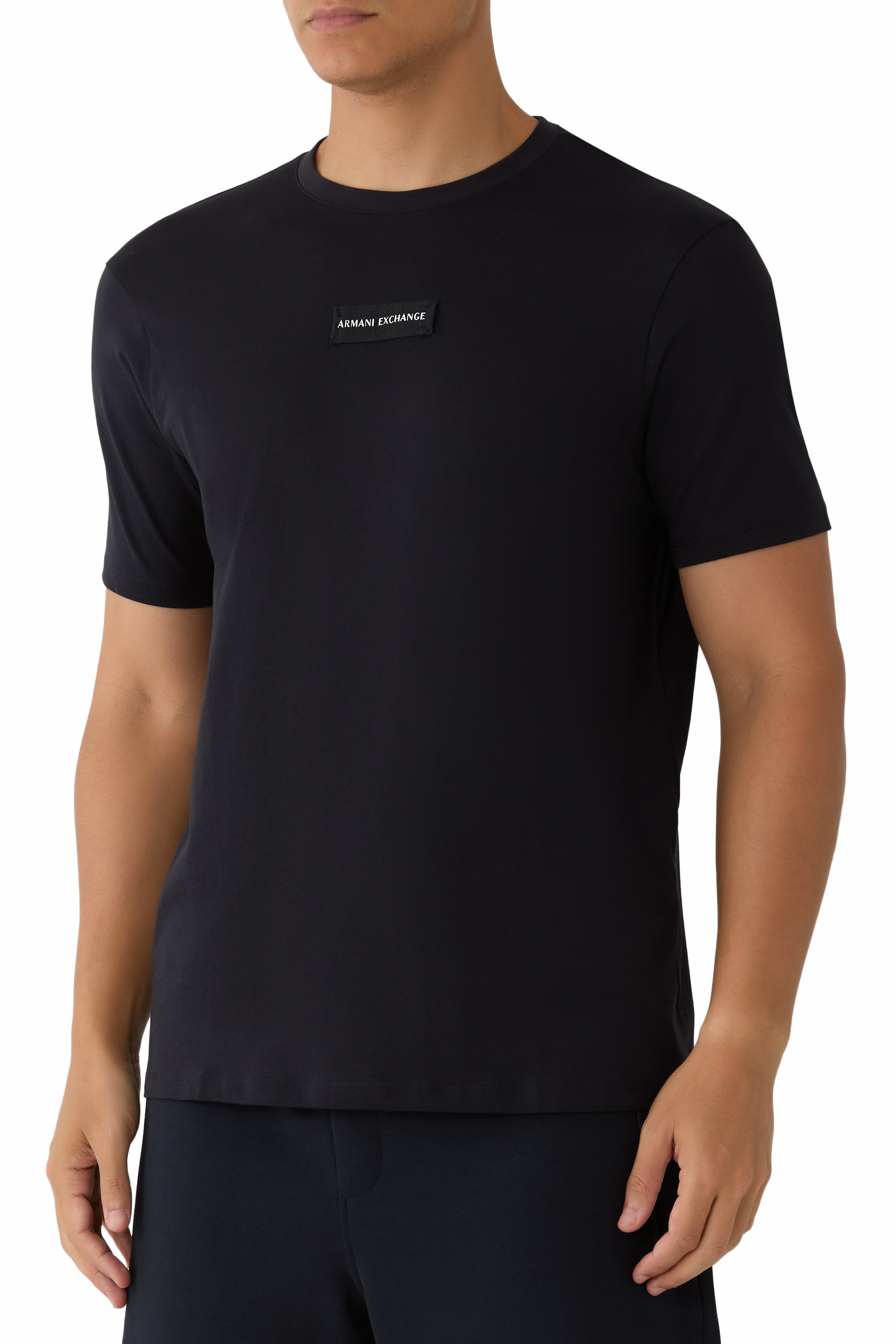 AX Logo Cotton-Jersey T-Shirt