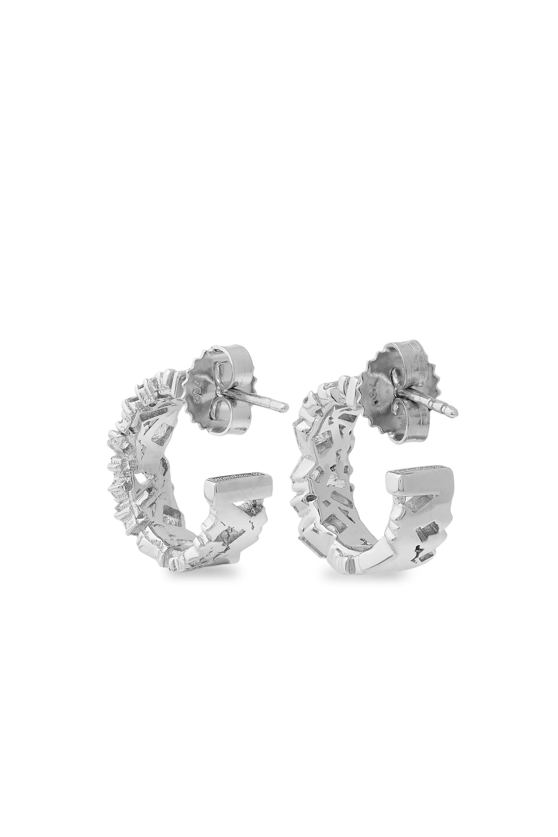 La Fantaisie Diamond Mini Hoops, 18K White Gold & Diamonds