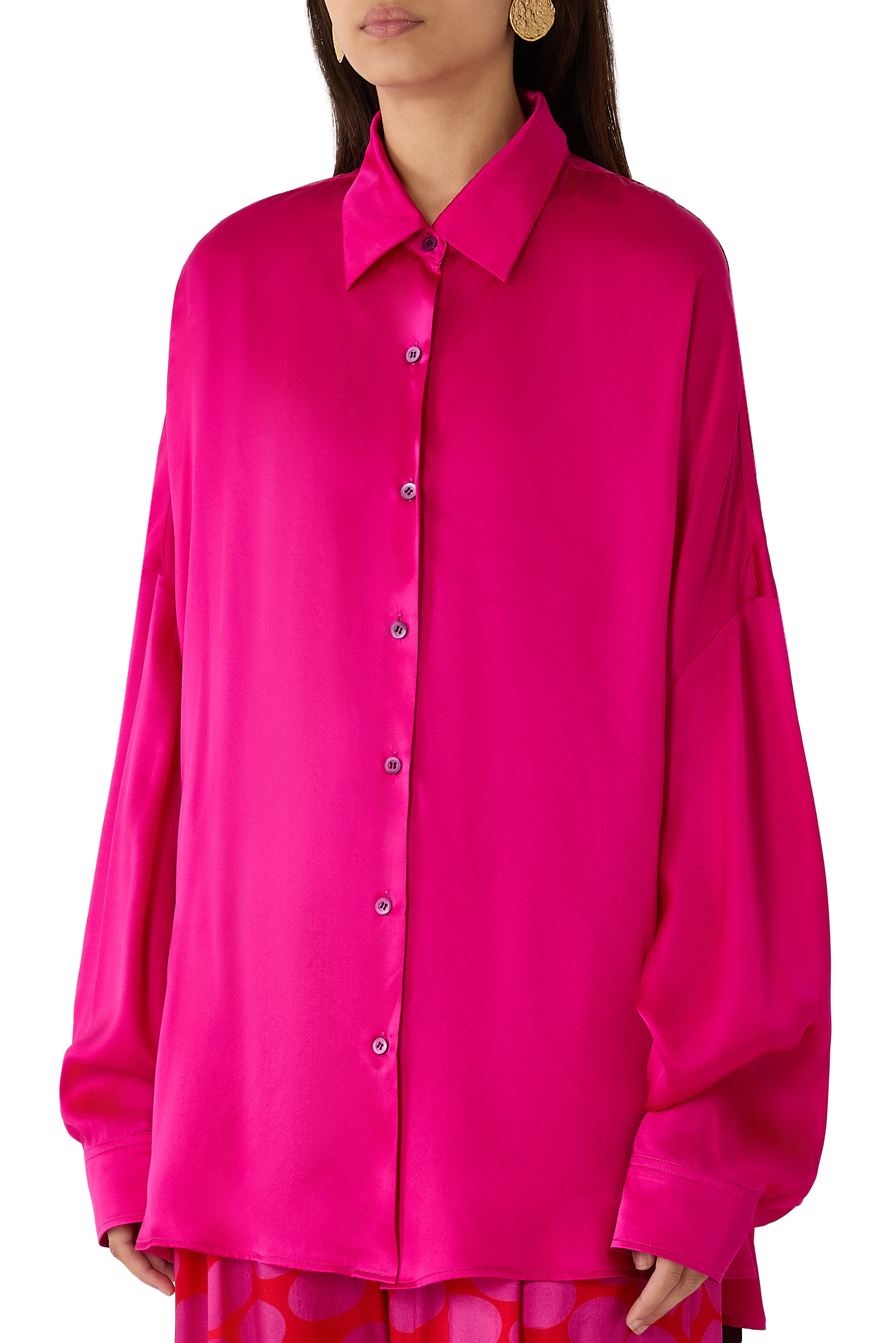 Oversized Casia Silk Shirt