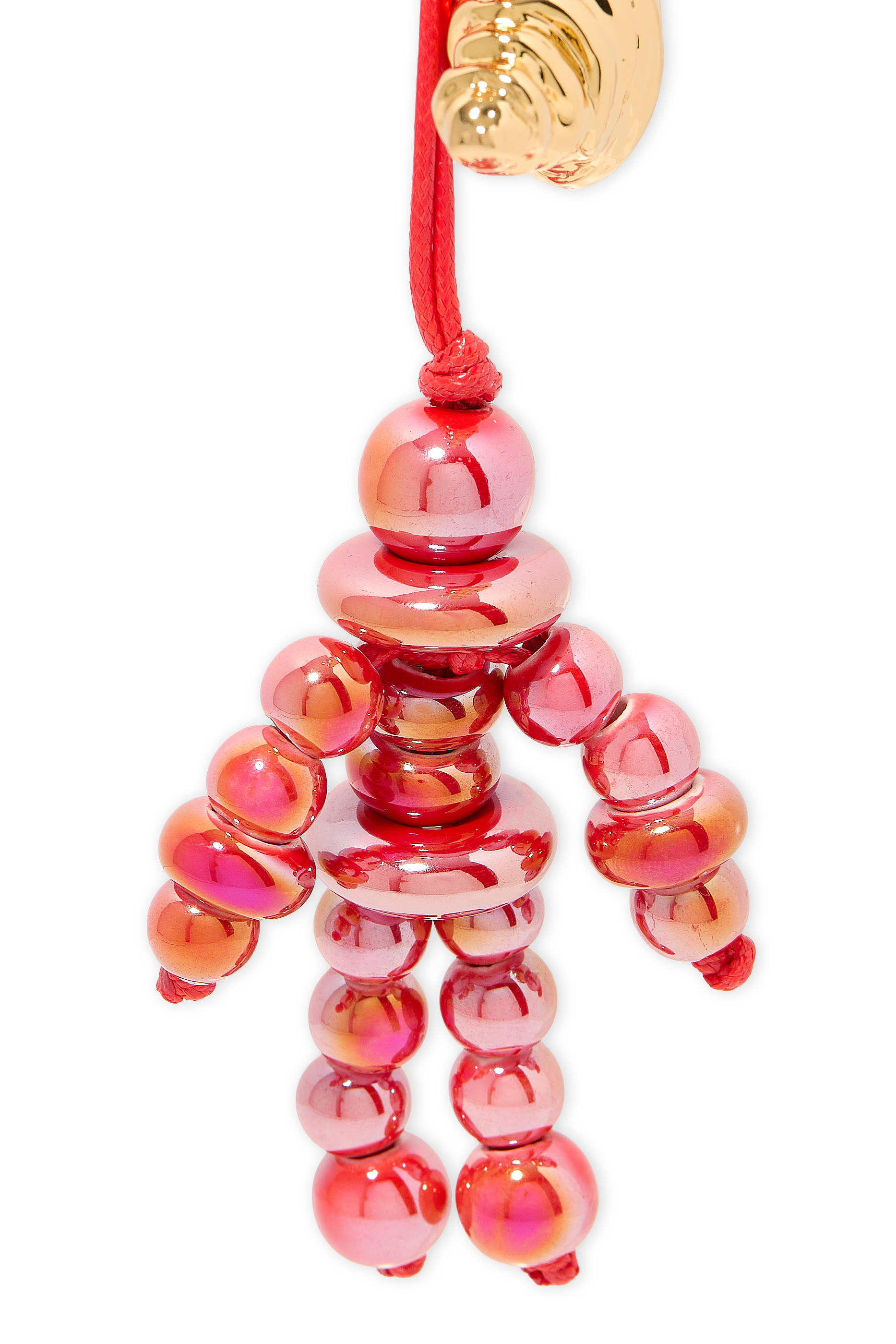 Boy Pearl and Croissant Keychain