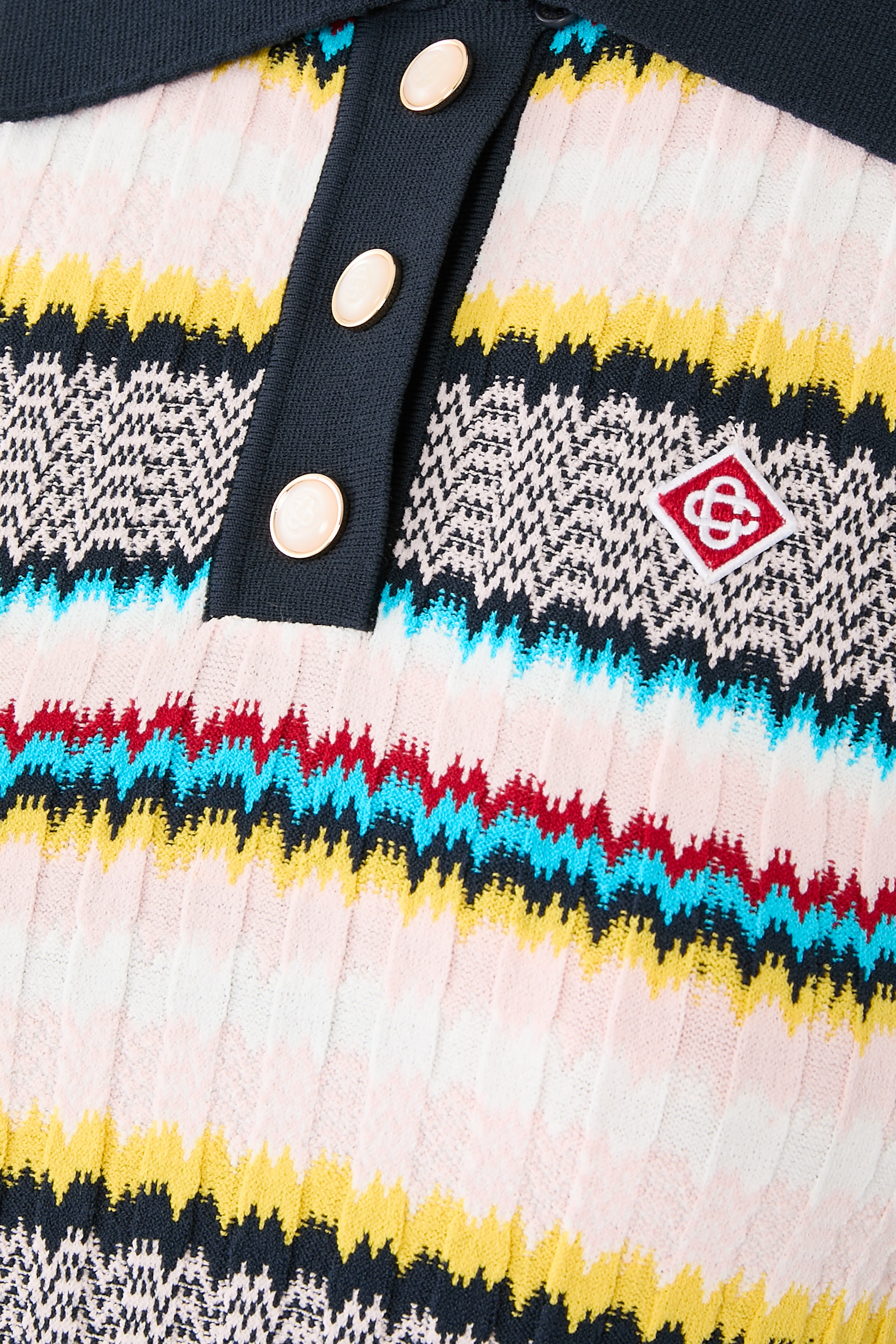 Chevron Short Sleeve Polo Shirt 