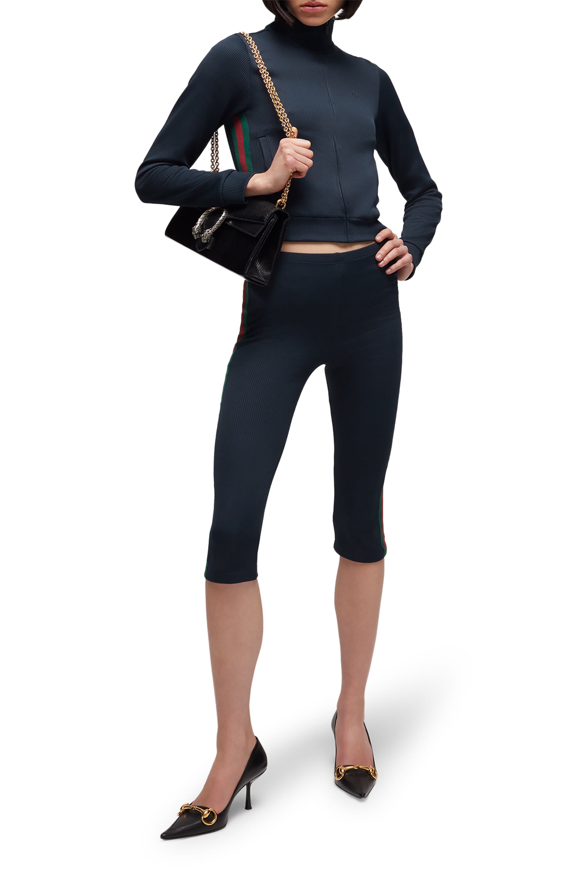 Web-Detail Zip Sweatshirt