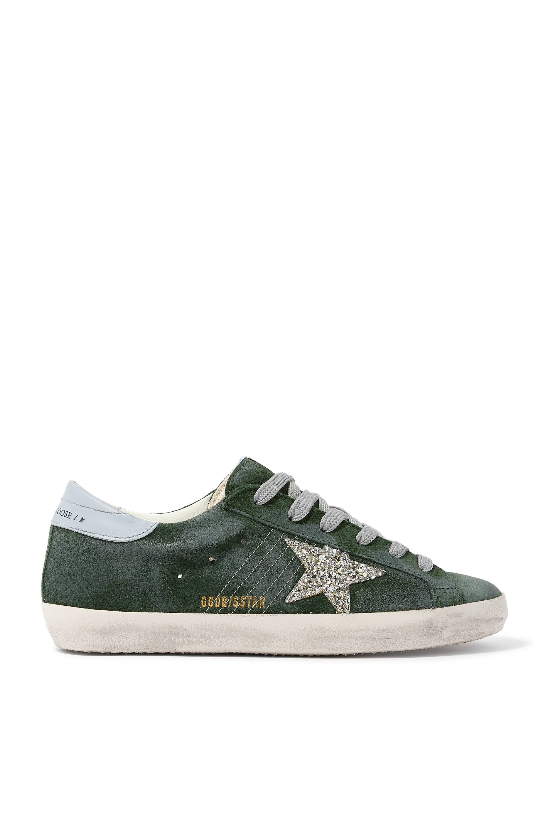Super-Star Suede Sneakers with Glitter Star