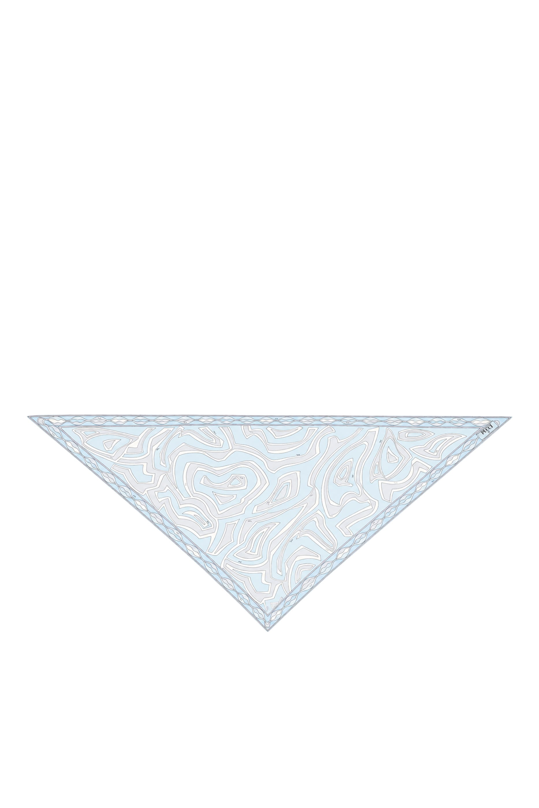 Labirinto Print Silk Triangle Scarf