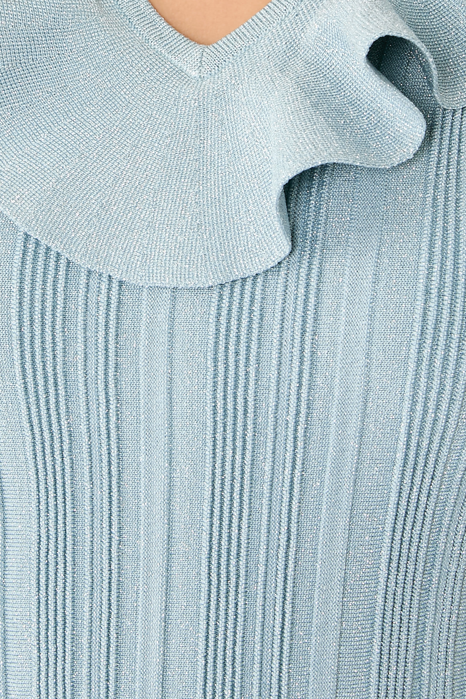Aster Metallic Frill Top 