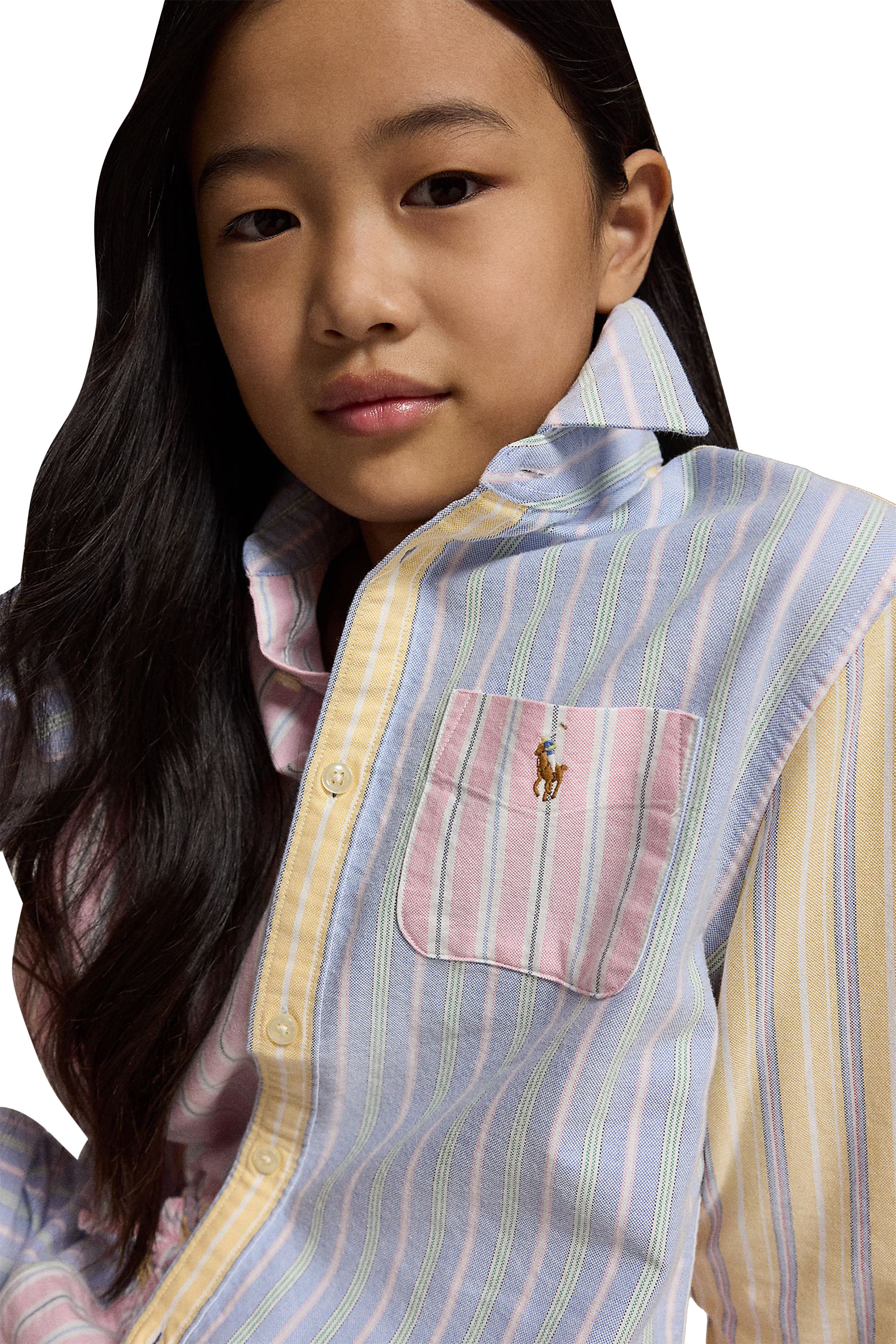Kids Striped Cotton Oxford Boxy Fun Shirt