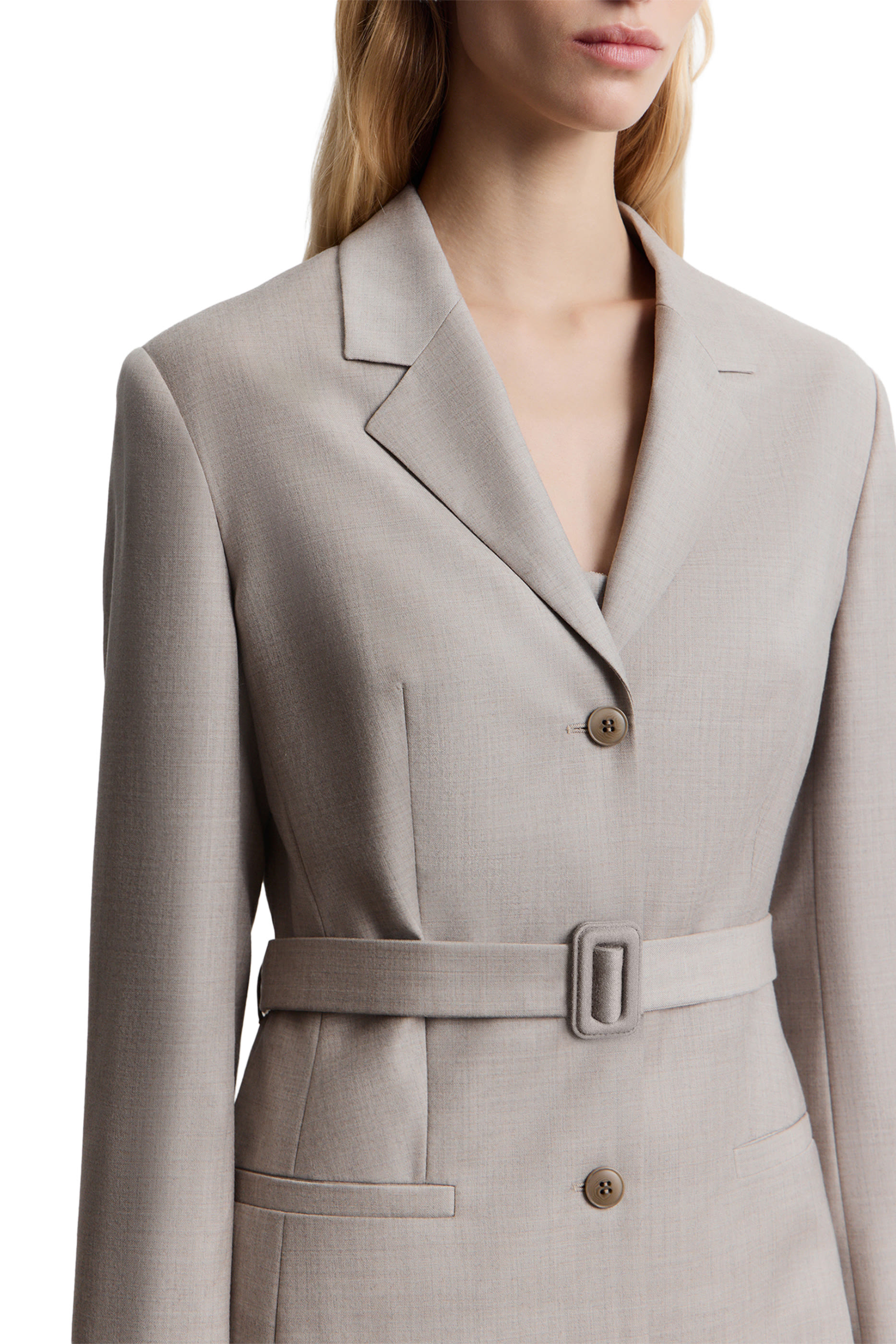 Belted Wool Blazer