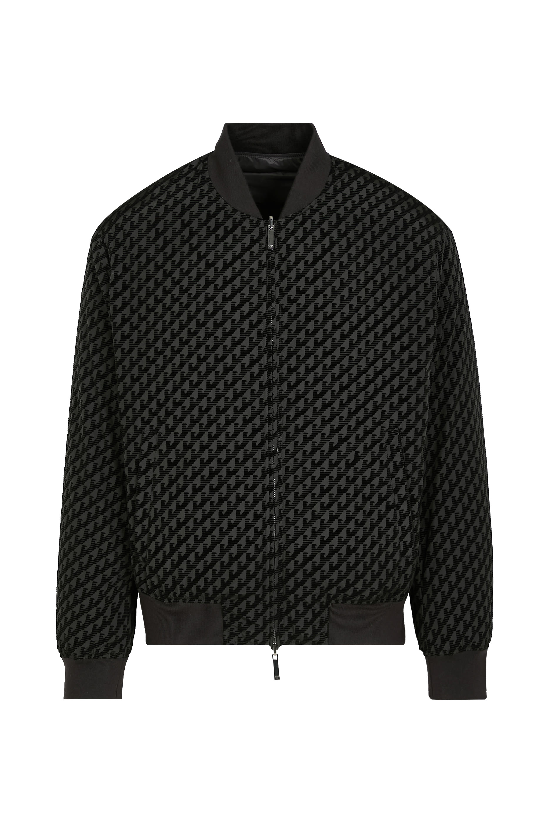 Logo Flocking Down Blouson Jacket