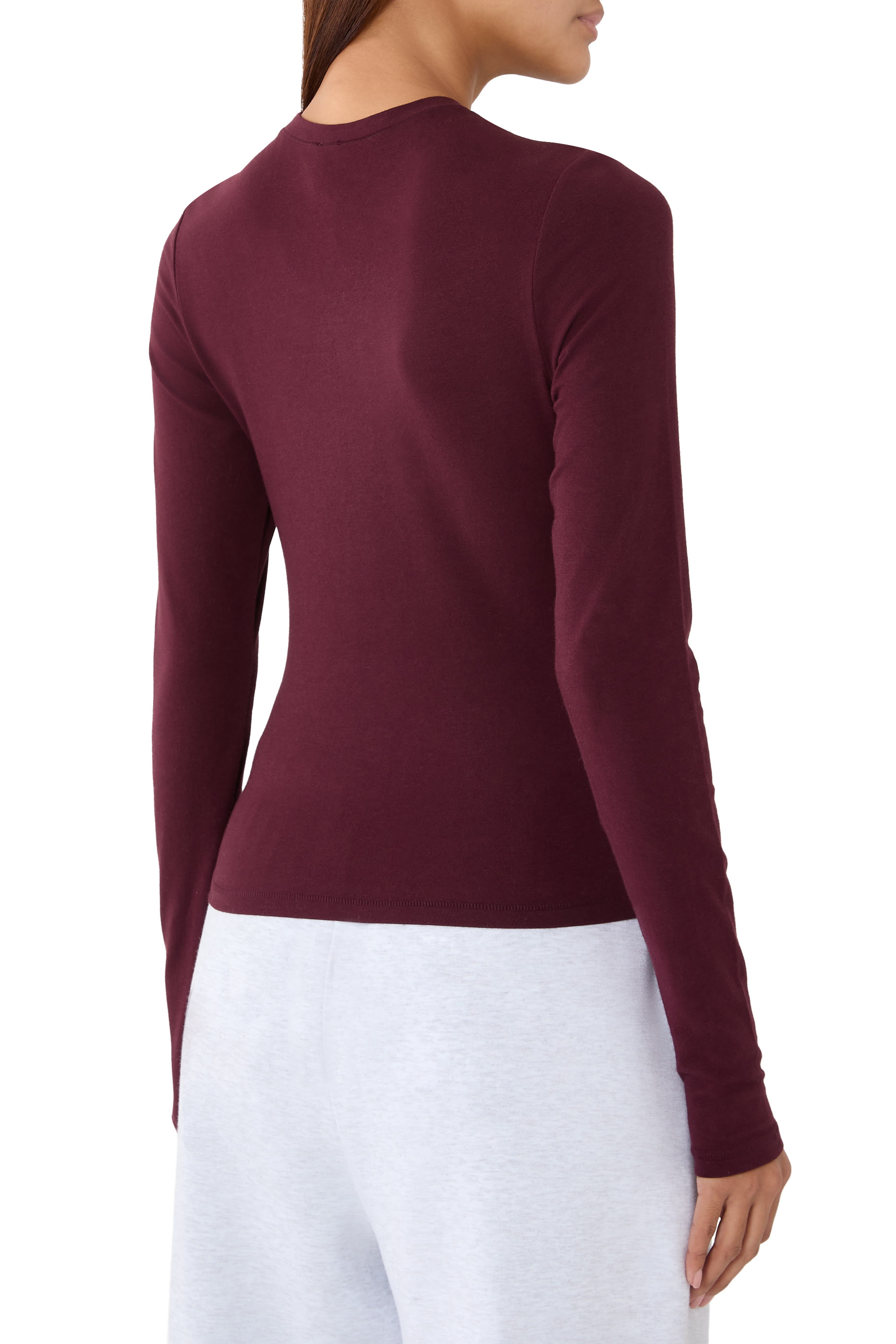 Cotton Jersey Long Sleeve T-Shirt