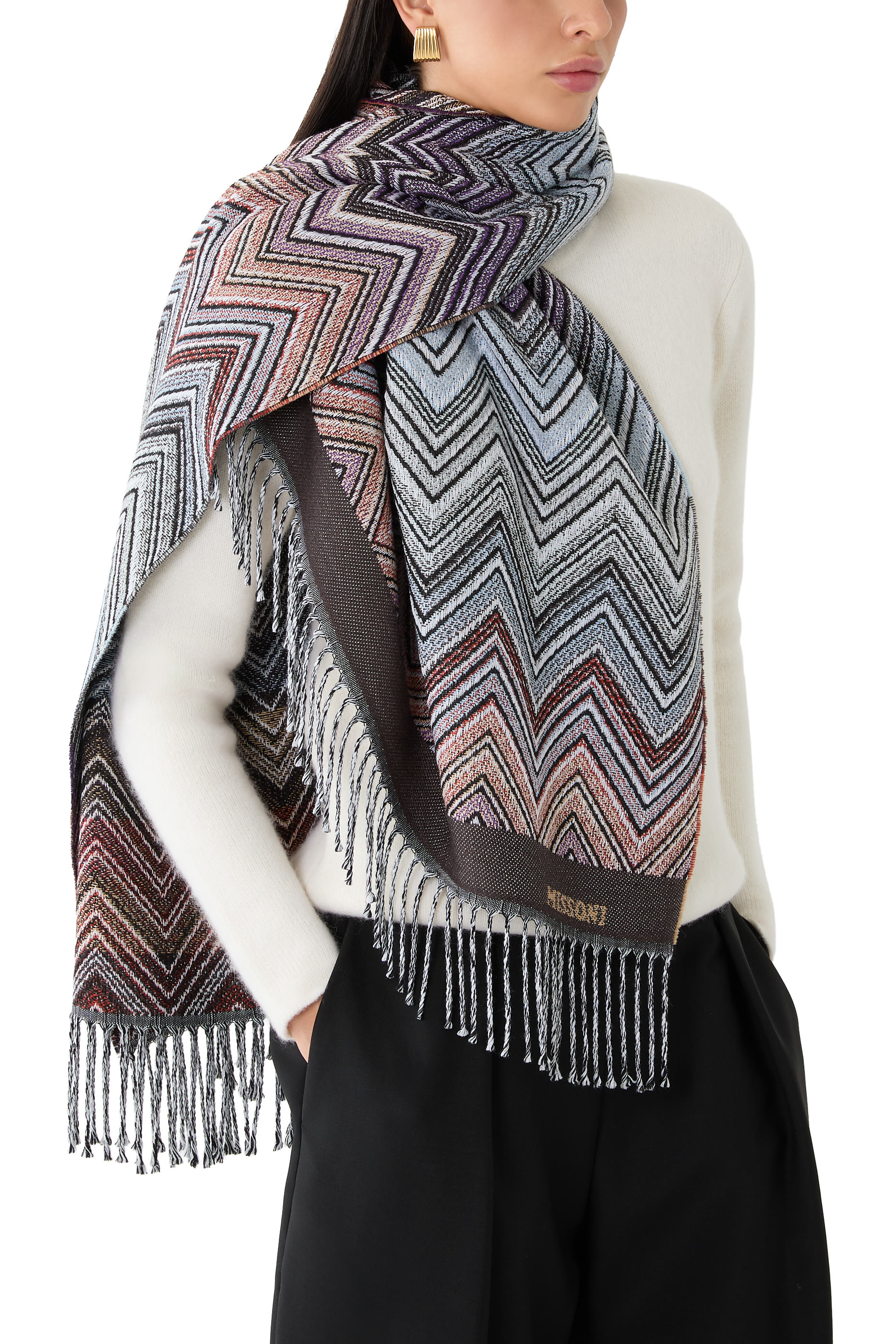 Zig Zag Fringe Scarf