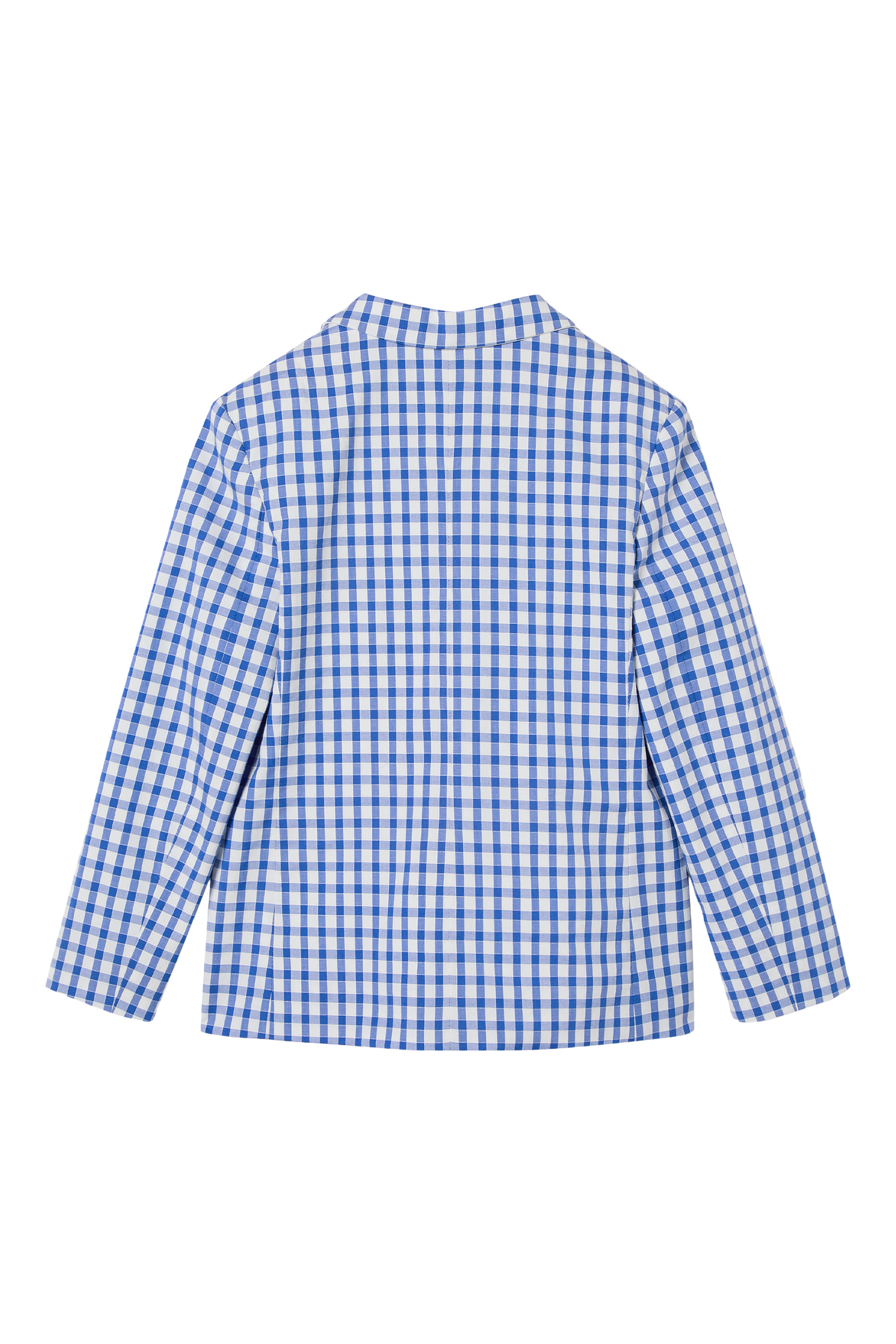 Kids Interlocking G Embroidery Gingham Jacket