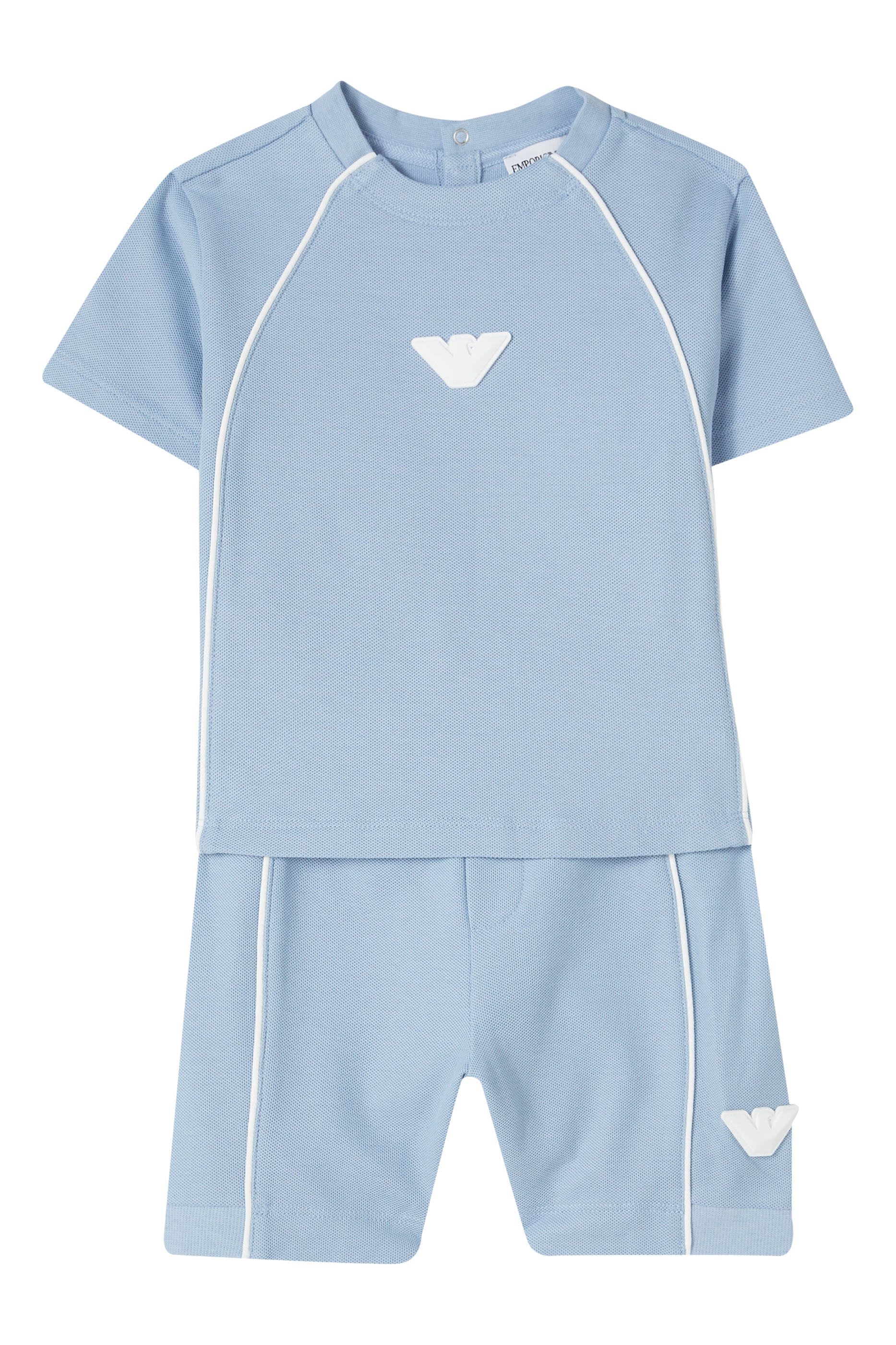 Kids Logo Piqué T-Shirt and Shorts Set