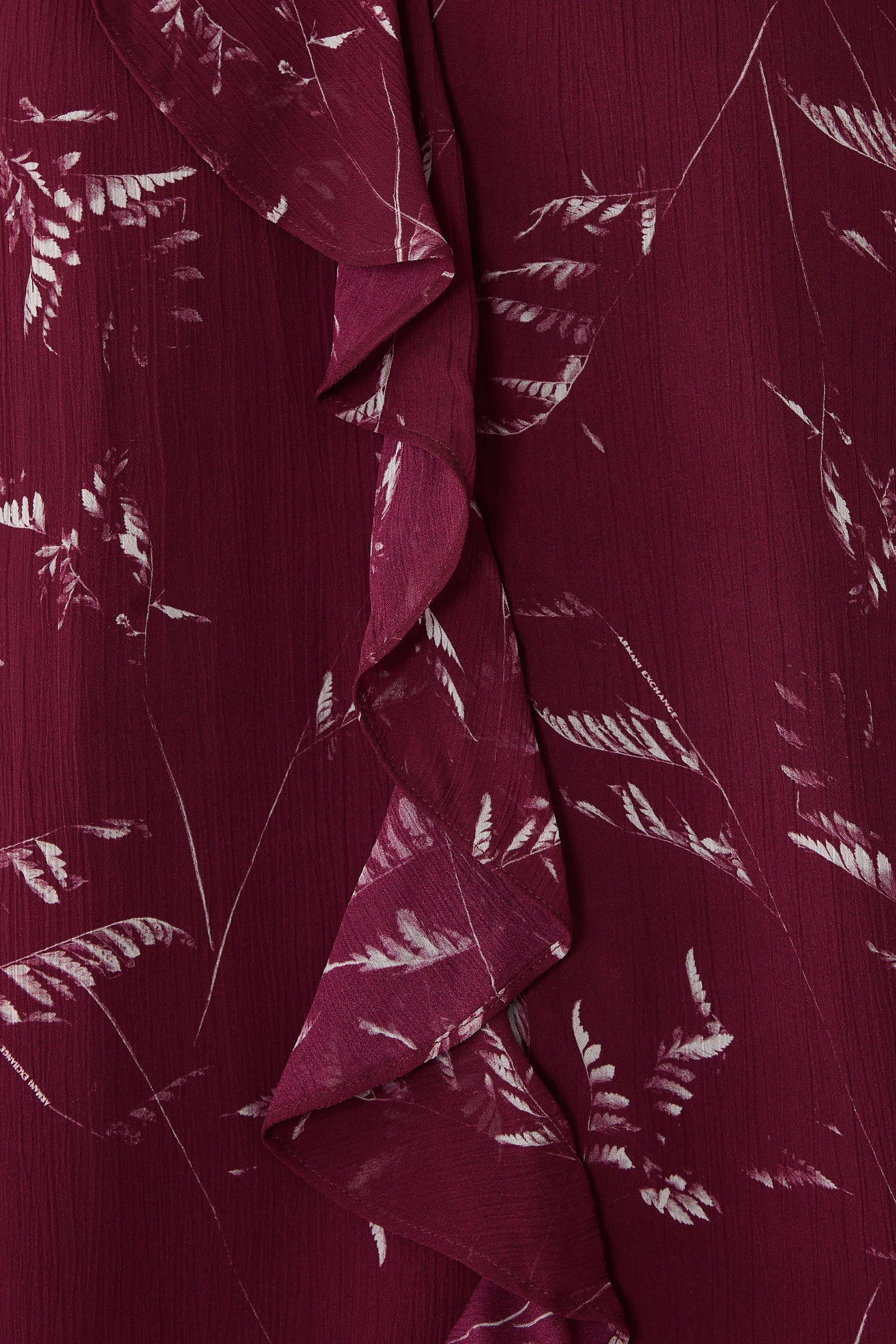 Foliage Print Sleeveless Chiffon Top