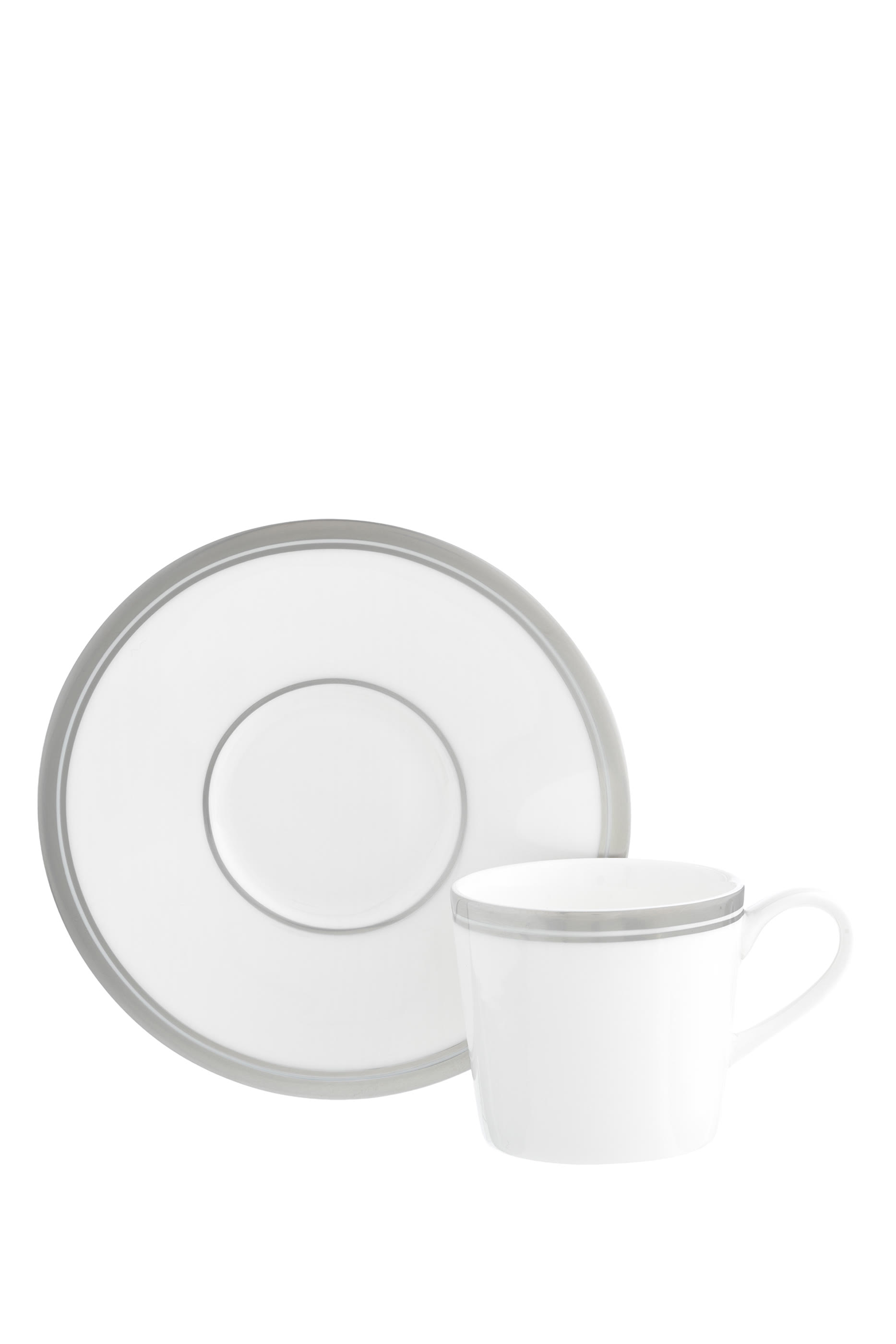Le Verrier Platinum Espresso Cup & Saucer Set 