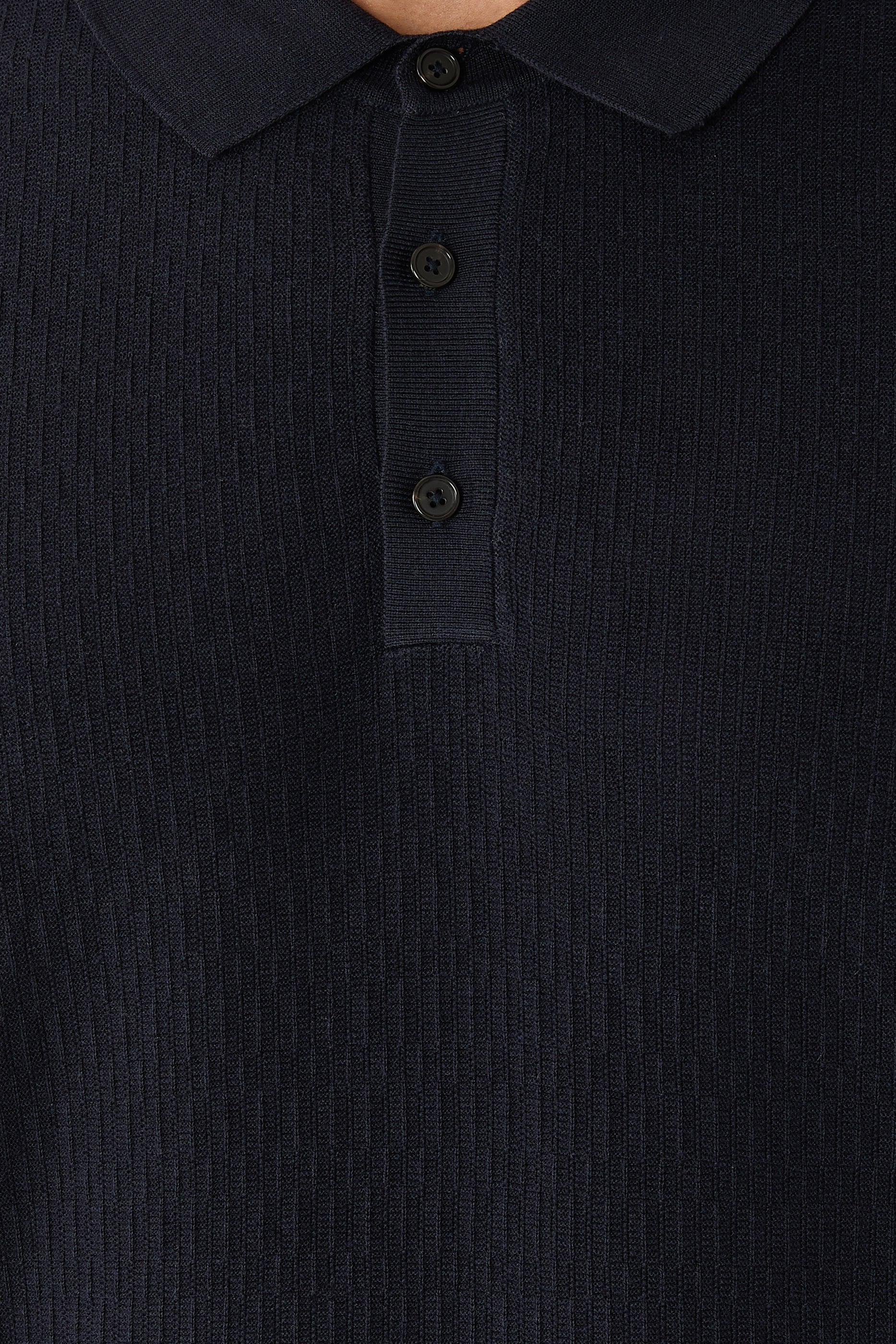H-Lurazio Textured Knit Polo Shirt