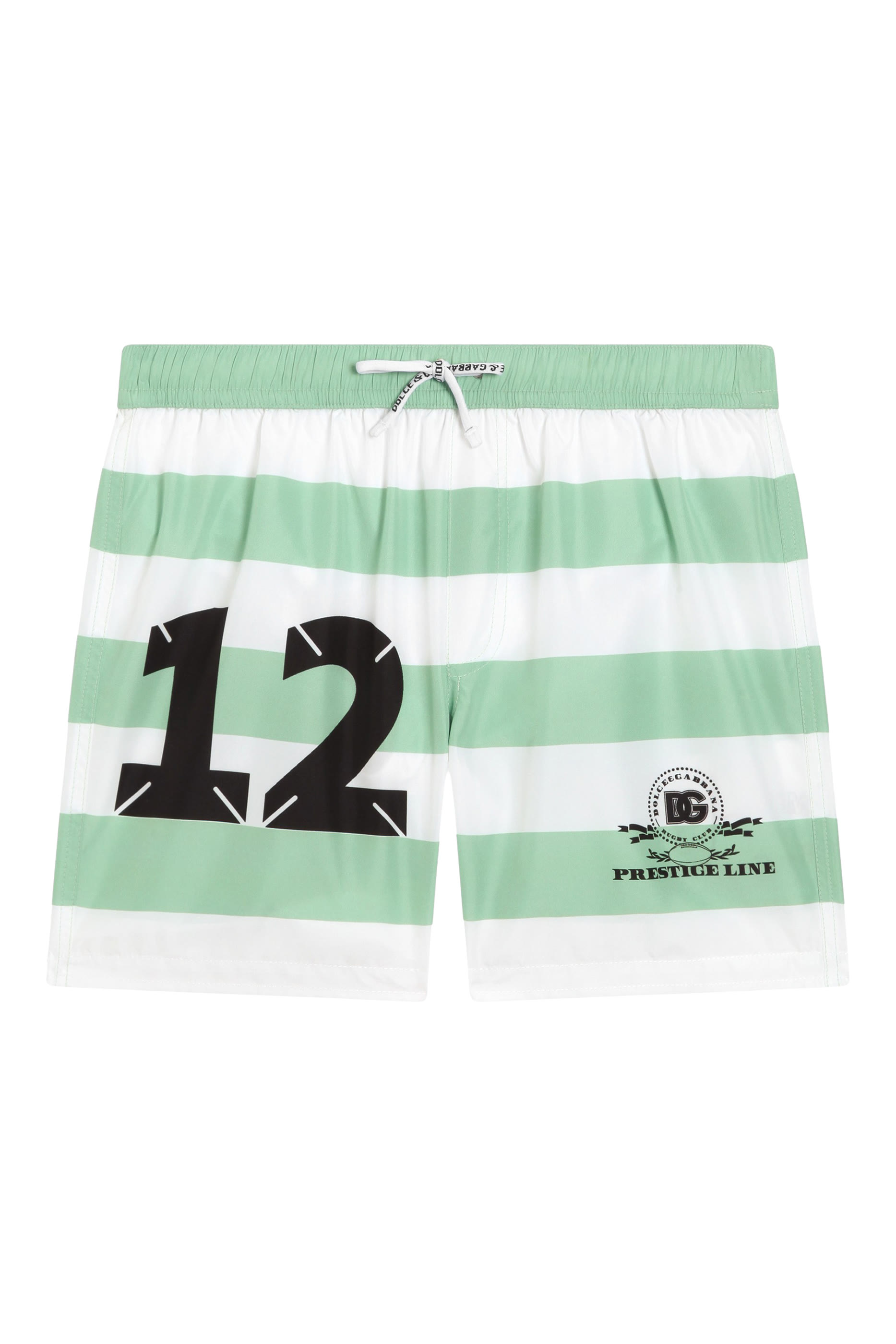 Kids Medium Striped Nylon Swim Shorts 