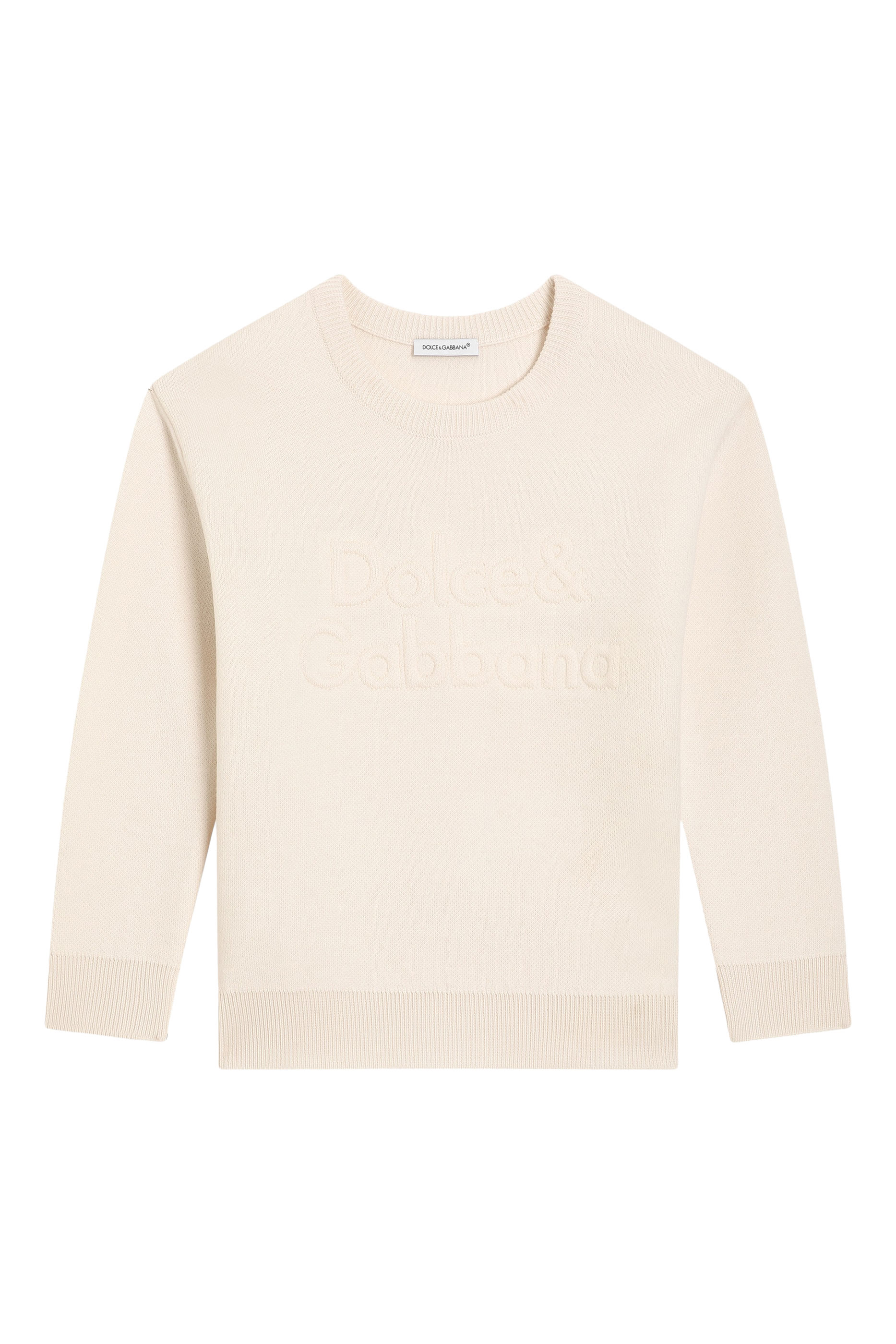 Kids Logo Wool Interlock Crewneck Sweater