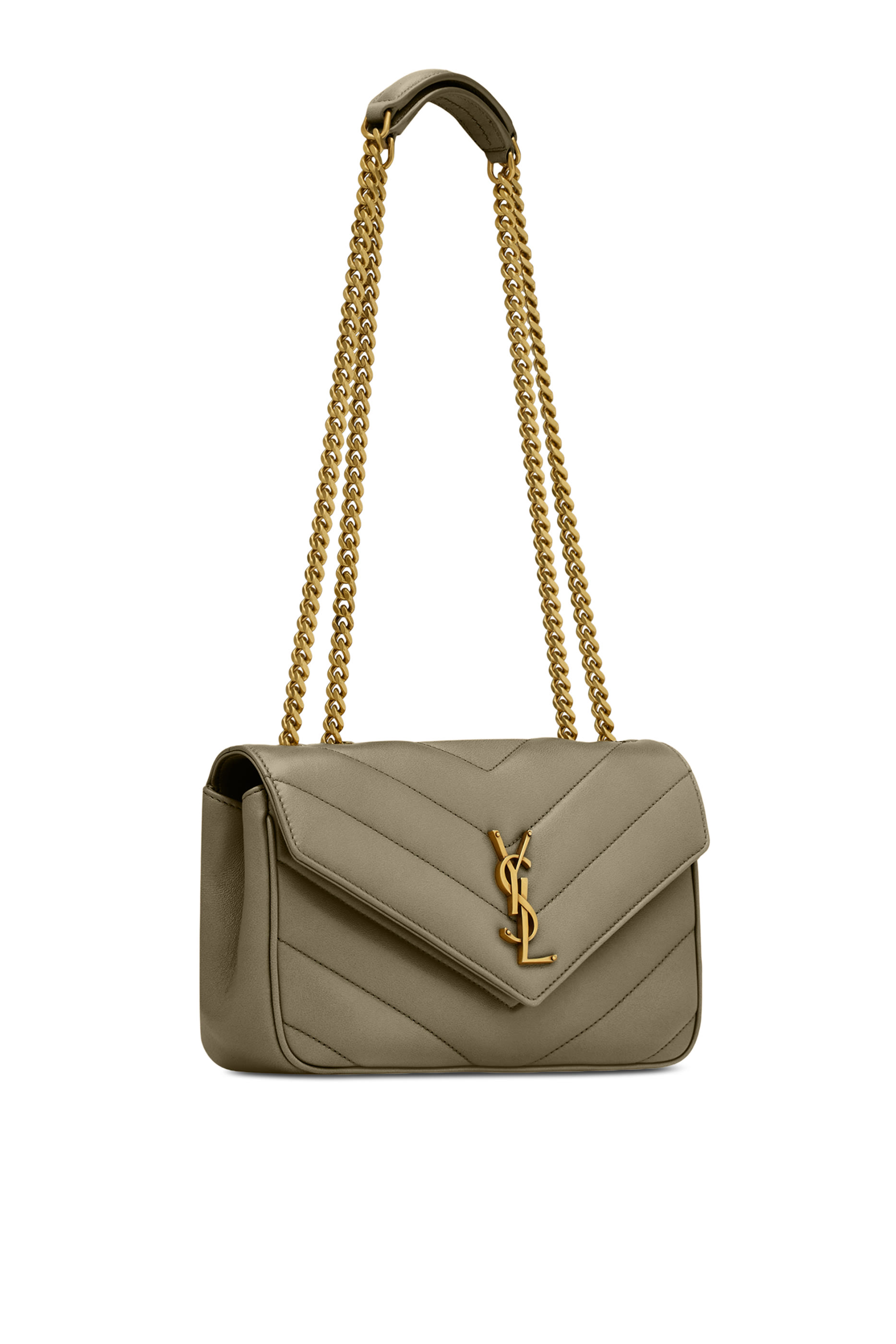  Loulou Small Chain Bag In Matelassé Lambskin