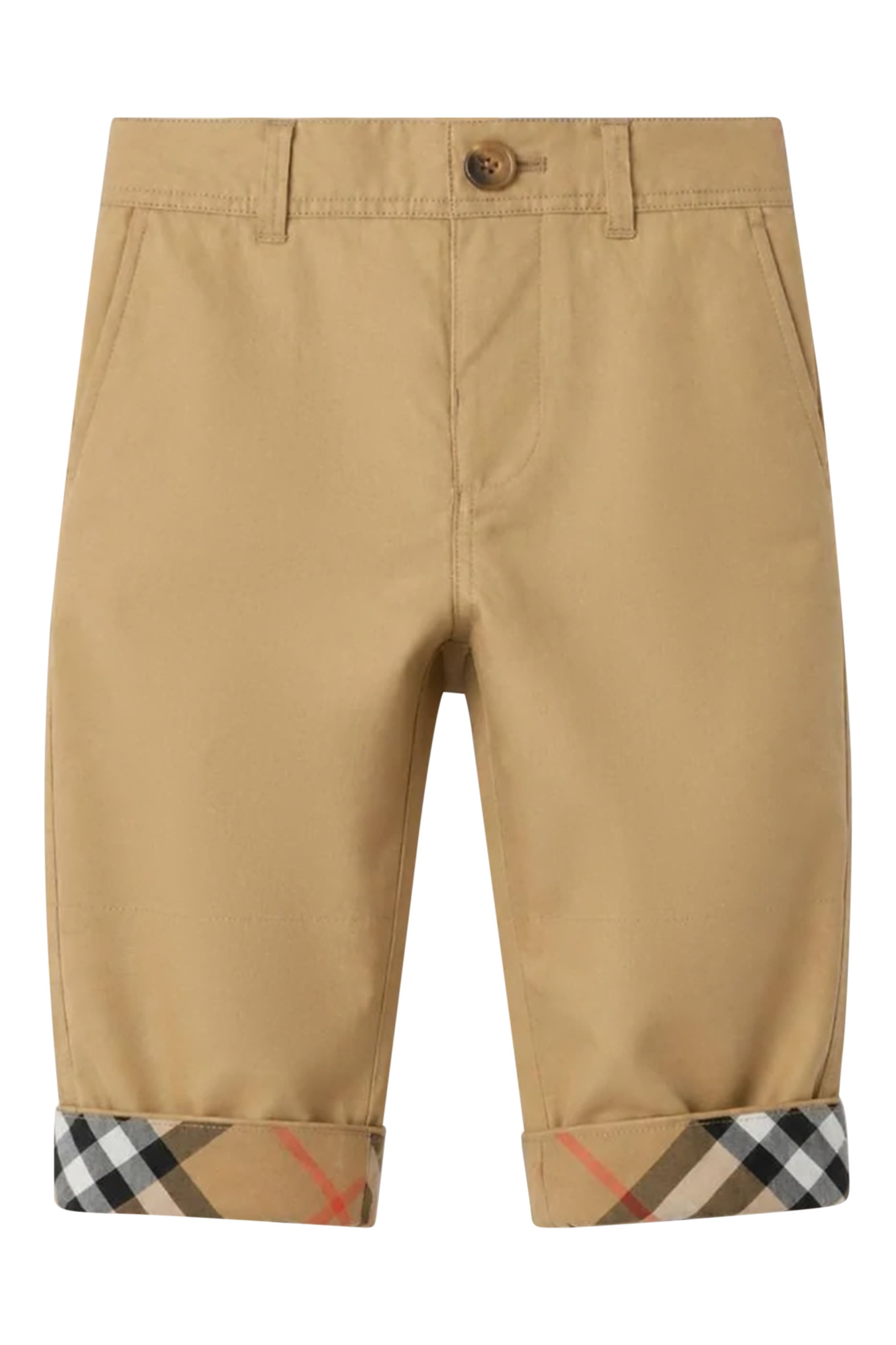 Kids Check Turn-Up Trousers